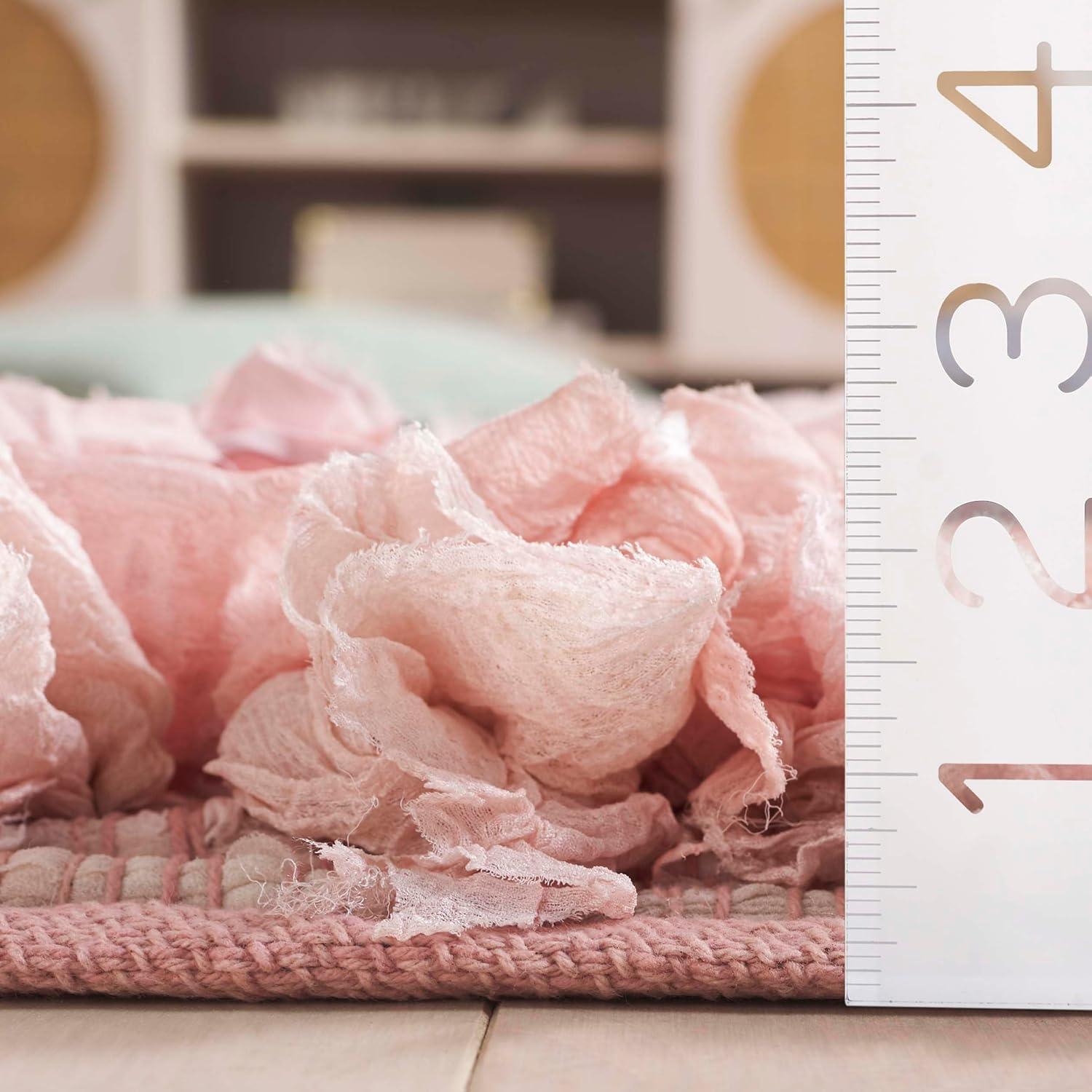 SAFAVIEH Glen Solid Plush Shag Area Rug, Pink, 6' x 9'