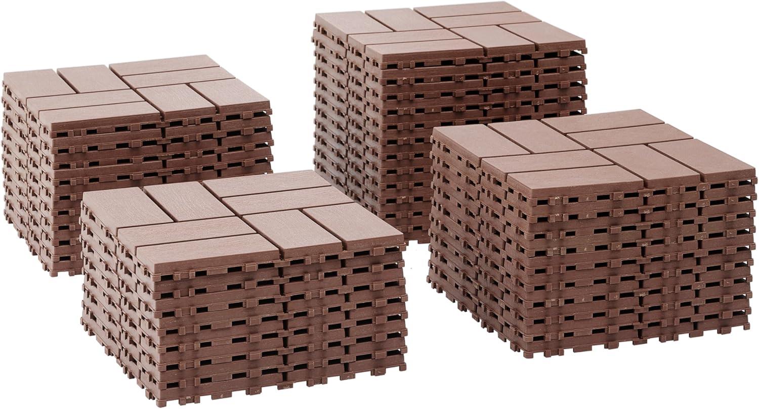 Sturdy Interlocking Tiles High Load Capacity Versatile Usage 44-Pack 12"x12