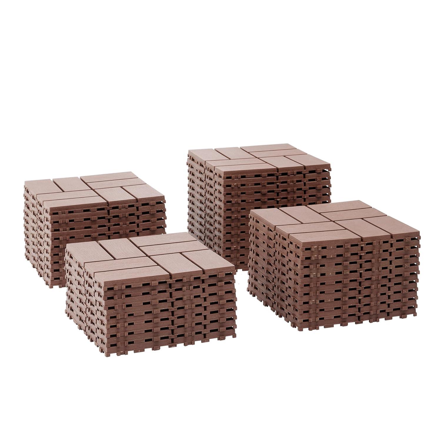 Sturdy Interlocking Tiles High Load Capacity Versatile Usage 44-Pack 12"x12