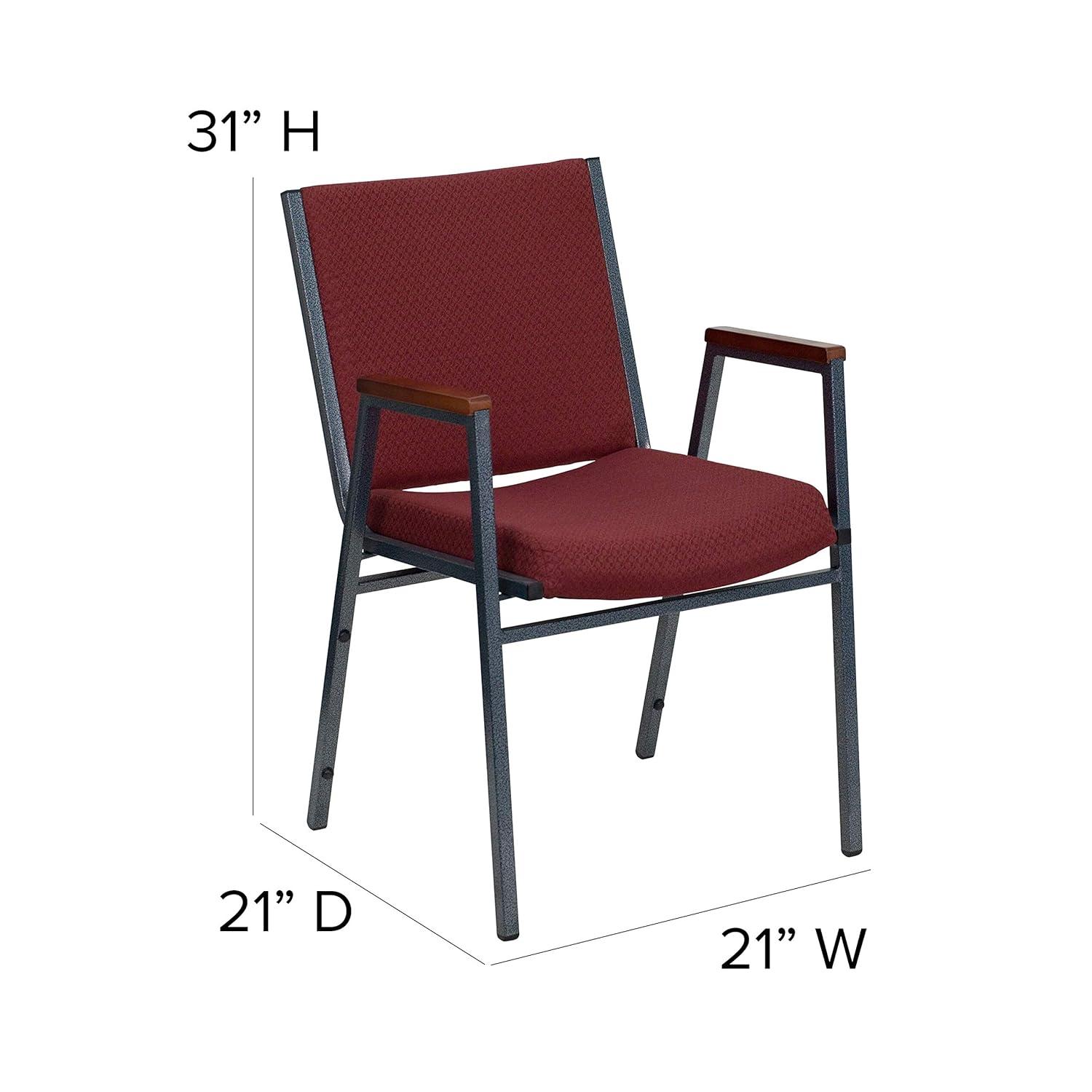 Offex Aliya Heavy Duty Stack Chair with Arms