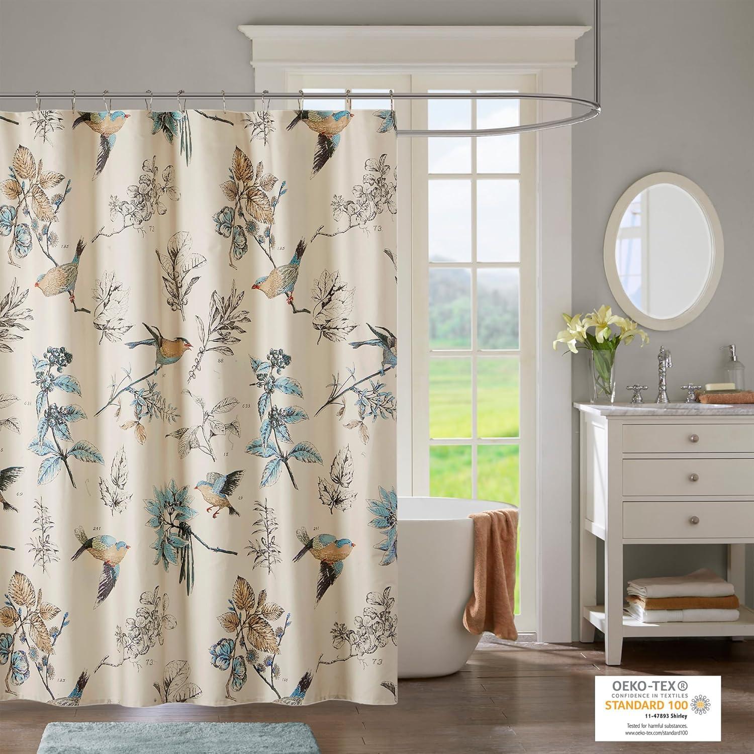Madison Park Quincy 100% Cotton Single Shower Curtain