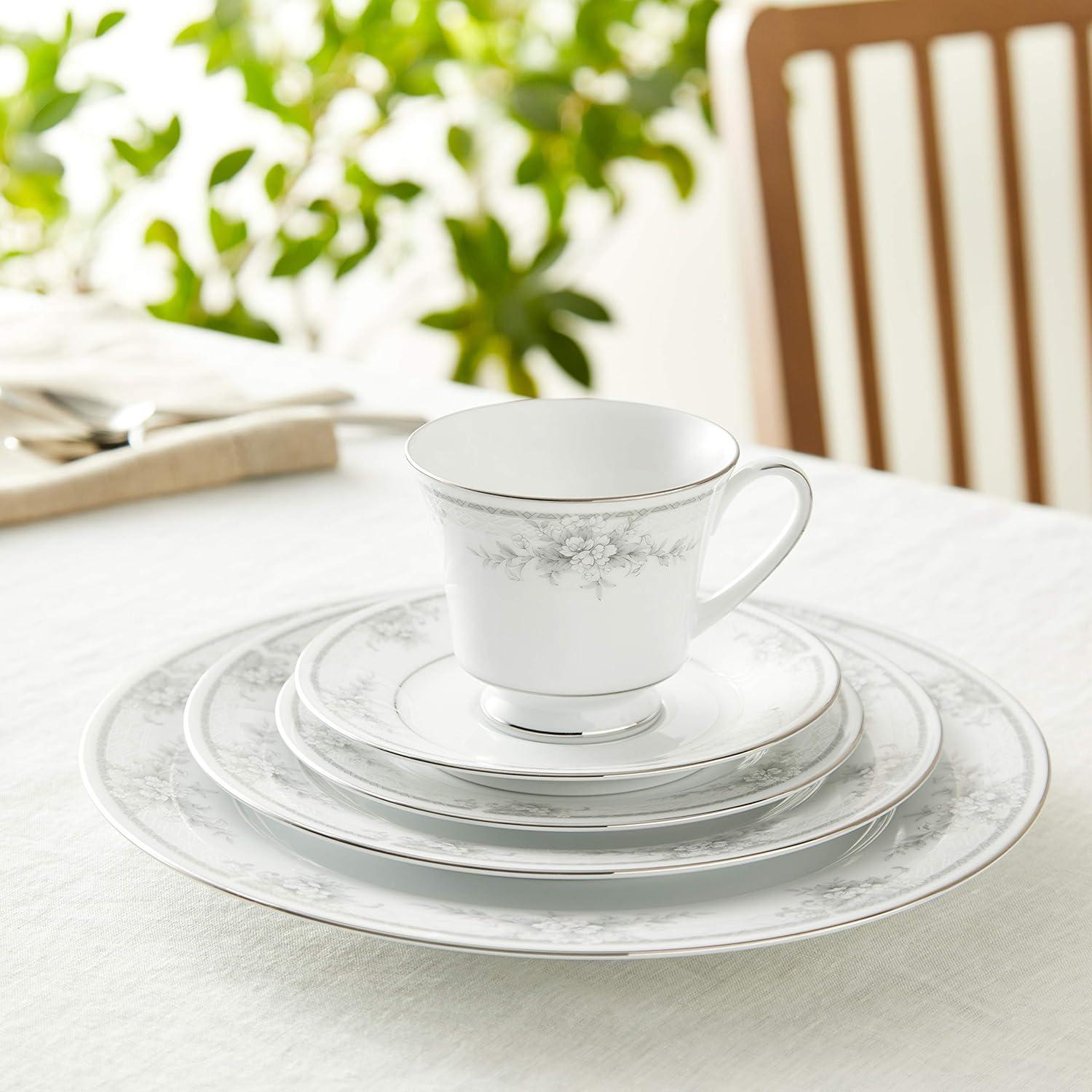 Sweet Leilani White Porcelain 5-Piece Place Setting