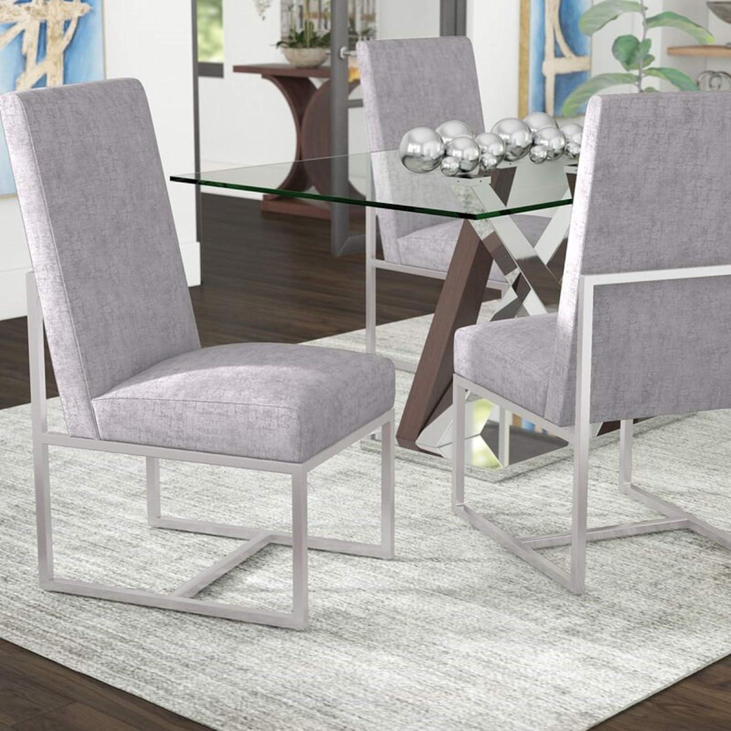 Hokku Designs Johnnette 18.9'' H Velvet Upholstered Side Chair