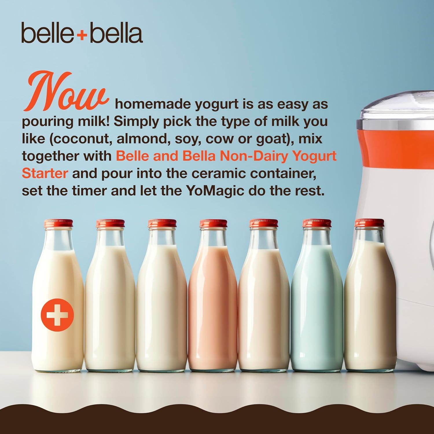 Belle + Bella White and Orange Automatic Yogurt Maker