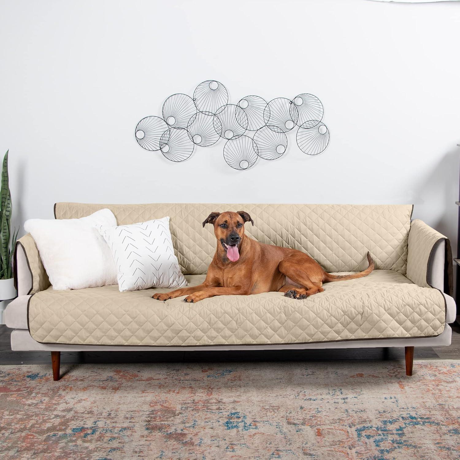 FurHaven Water Resistant Reversible Sofa Cover Furniture Protector