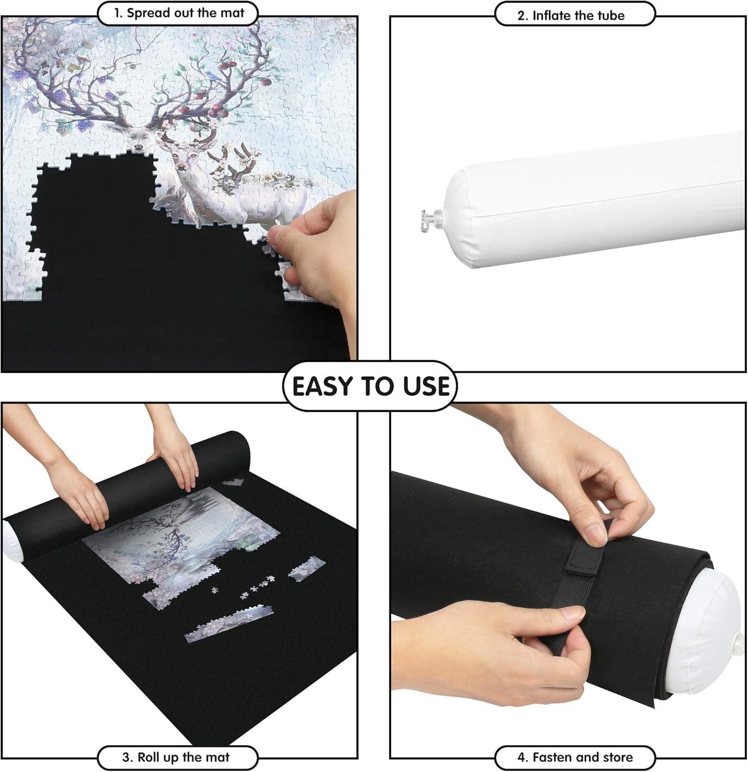 Lavievert Giant Felt Mat for Puzzle Storage Puzzle Saver, Jigsaw Puzzle Roll Mat for up to 3000-piece Puzzles