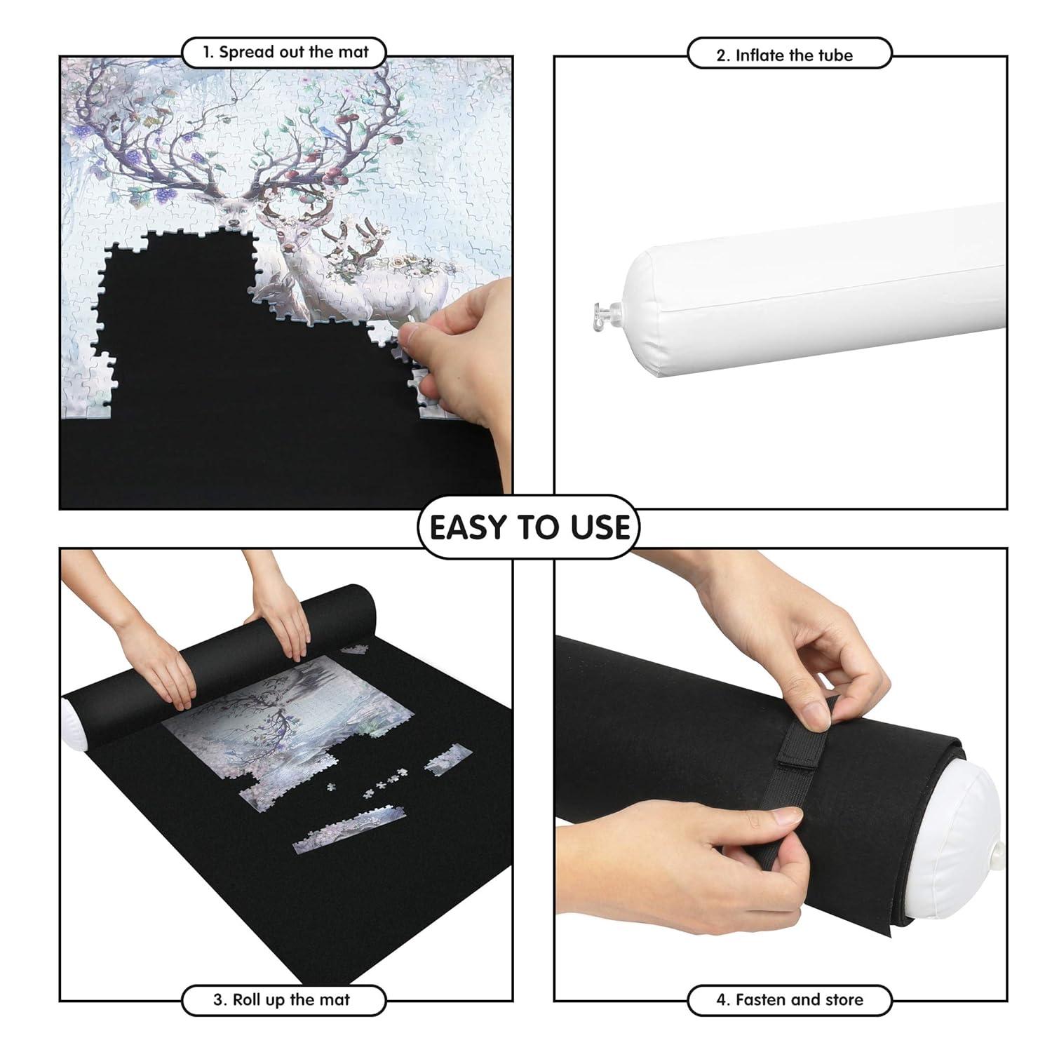 Lavievert Giant Felt Mat for Puzzle Storage Puzzle Saver, Jigsaw Puzzle Roll Mat for up to 3000-piece Puzzles