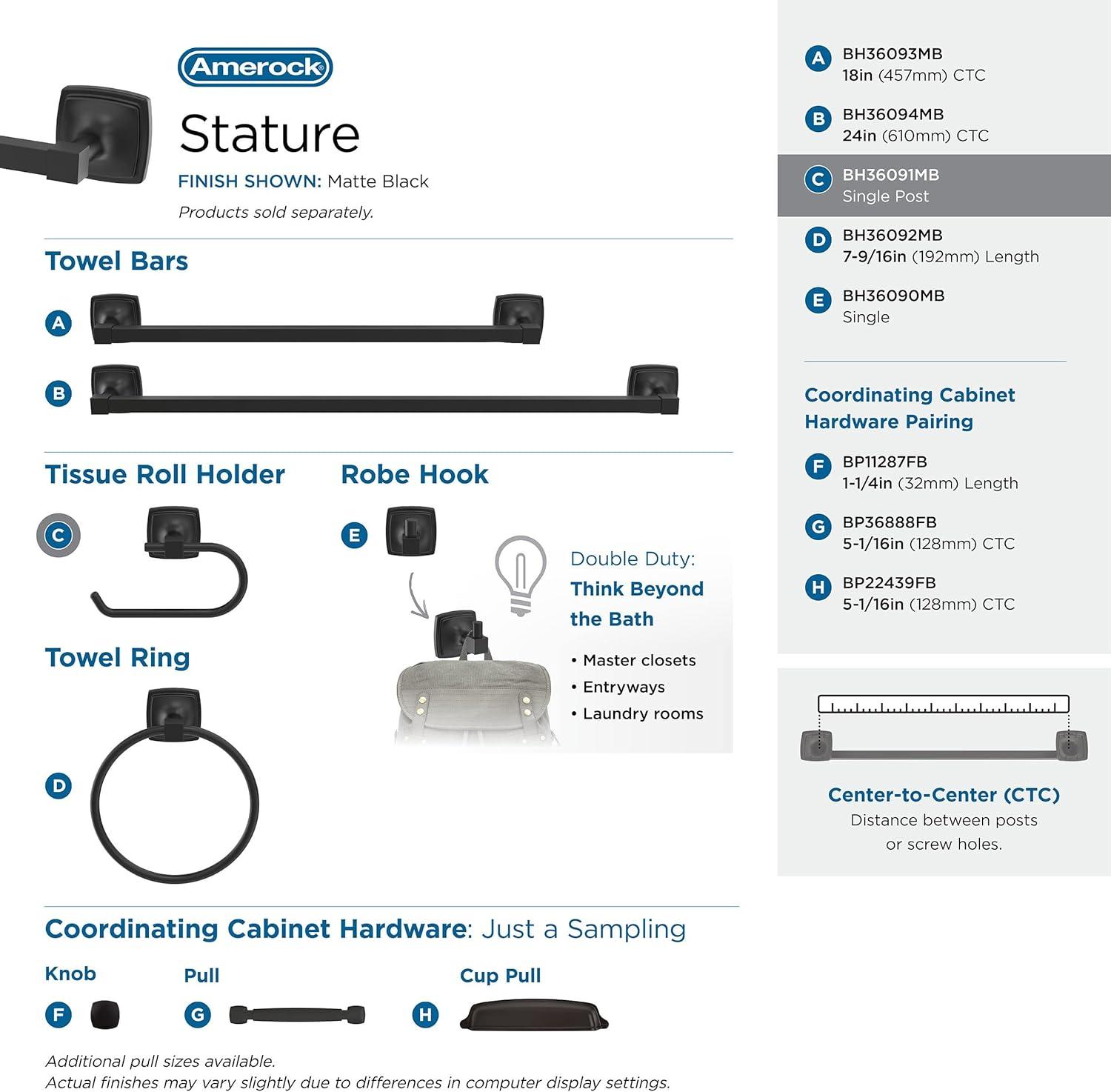 Stature Wall Mount Toilet Paper Holder