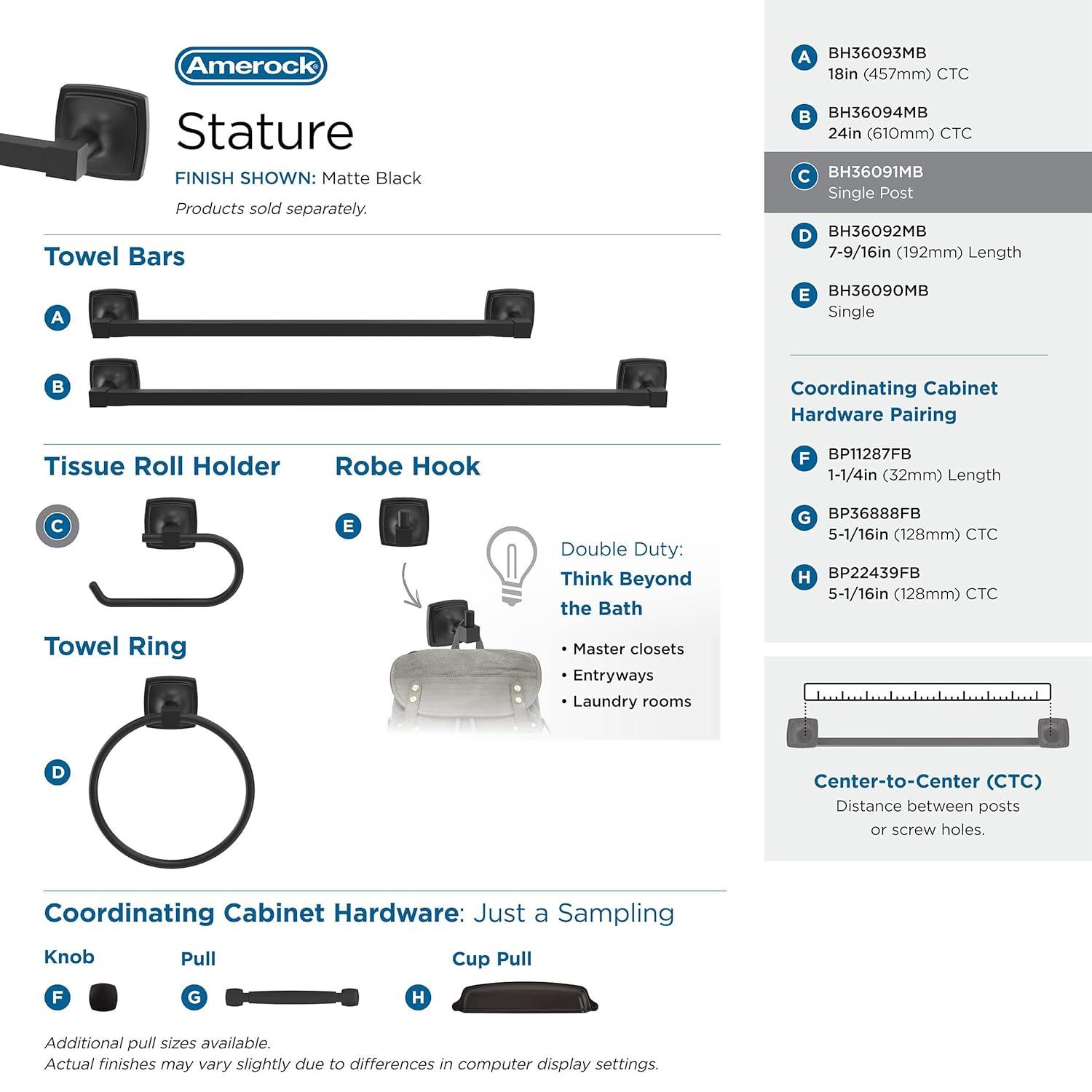 Stature Wall Mount Toilet Paper Holder