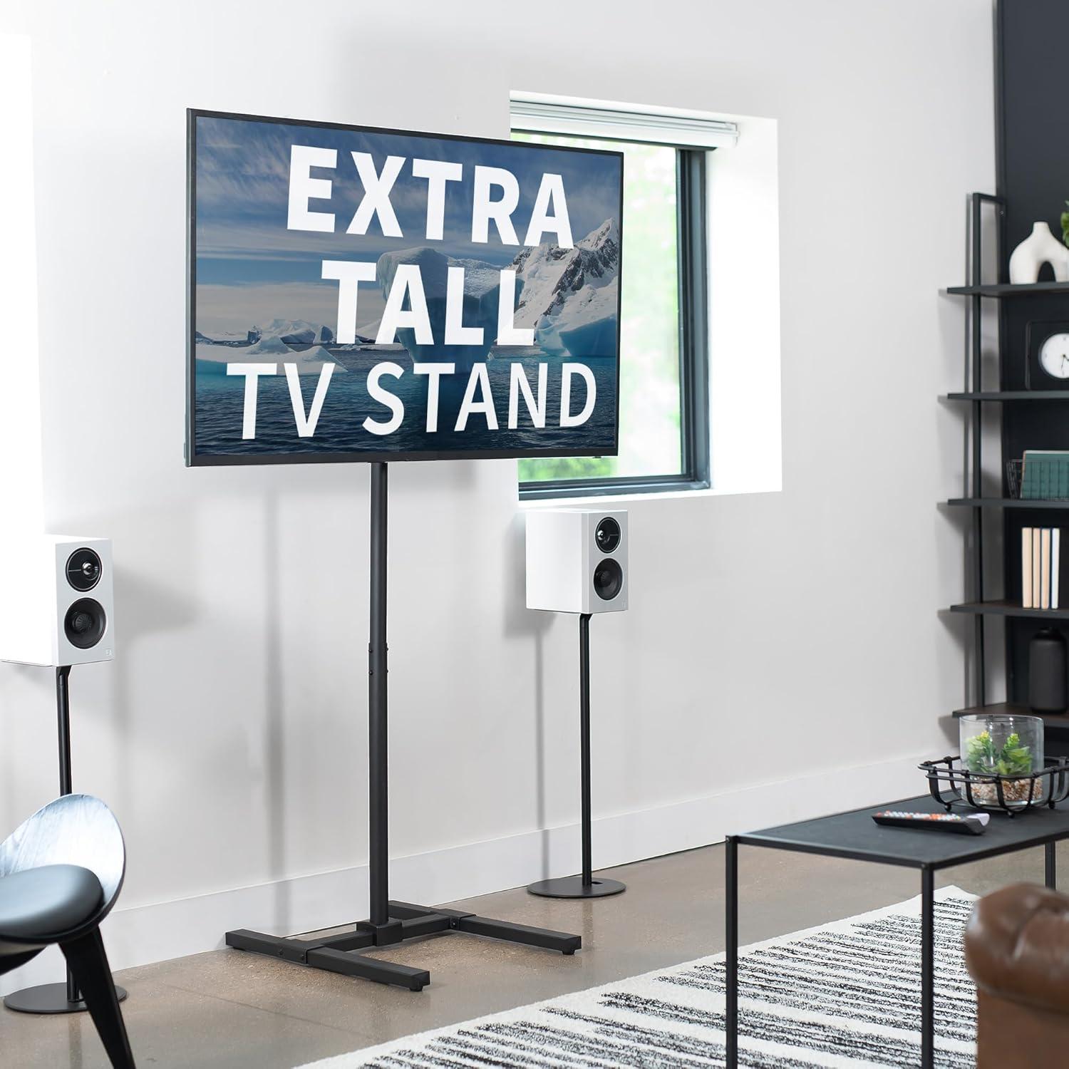 VIVO Extra Tall TV Floor Stand for 13" to 50" Screens, Height Adjustable Mount