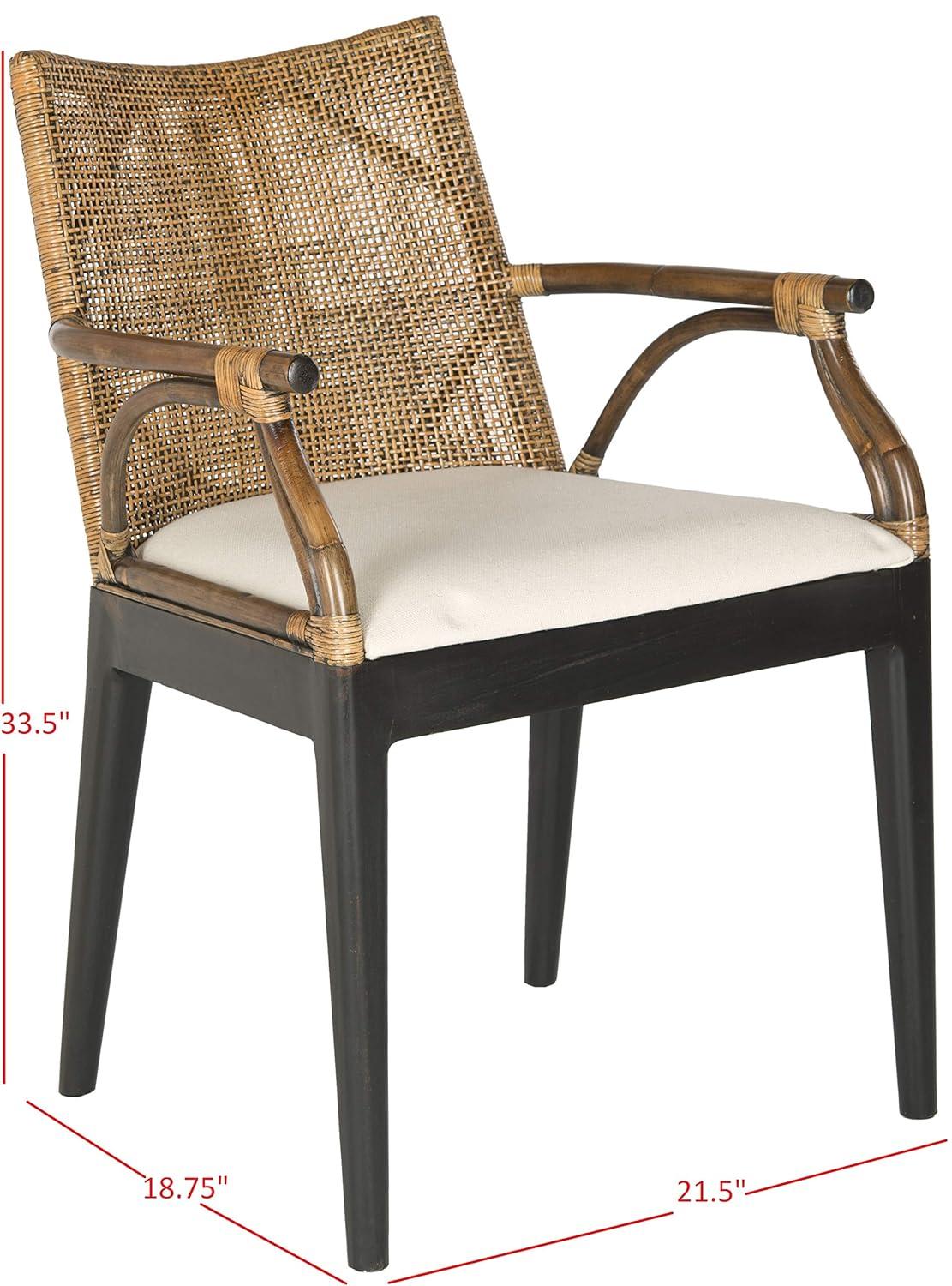 Gianni Arm Chair - SEA4011 - Brown/Black - Safavieh