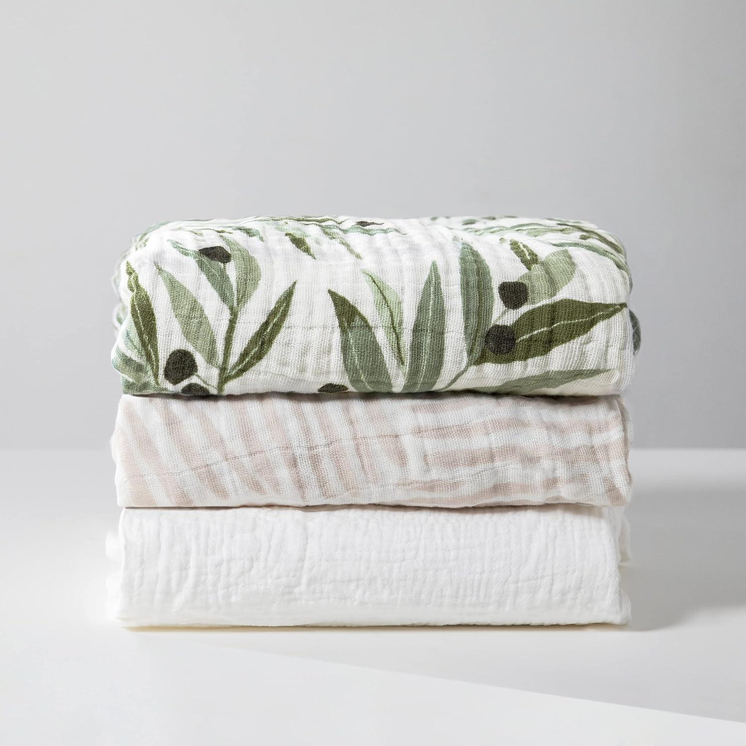 Oat Stripe Crib Sheet In Muslin Cotton