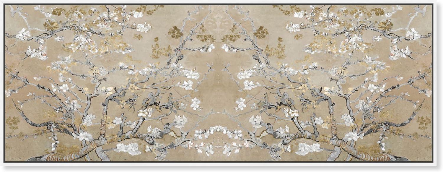 Oliver Gal Prints Vincent Van Gogh " Large Floral And Botanical Van Gogh In Gold Blossoms Inspiration Twin, French Country Gold "