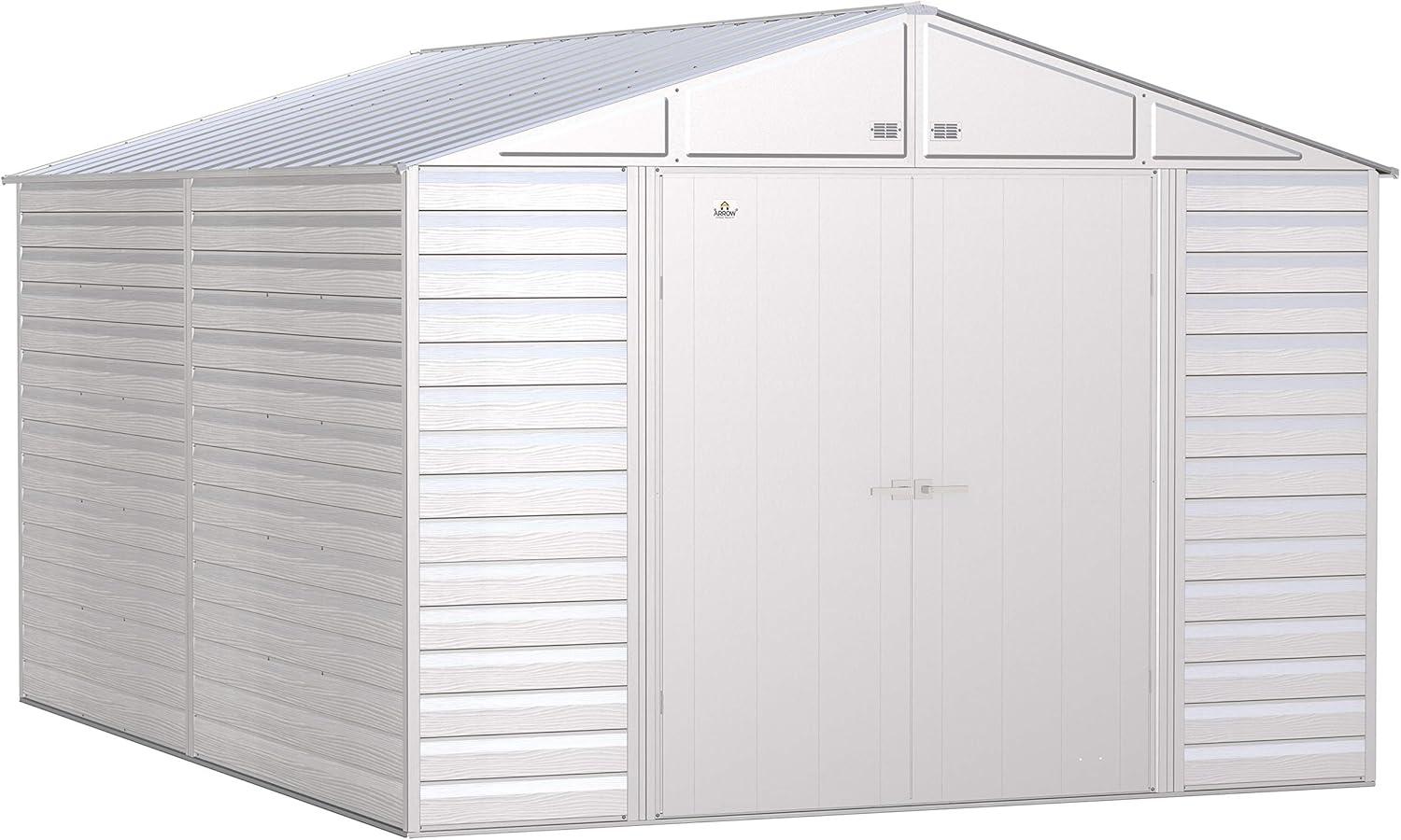 10 ft. W x 14 ft. D Steel Horizontal Storage Shed