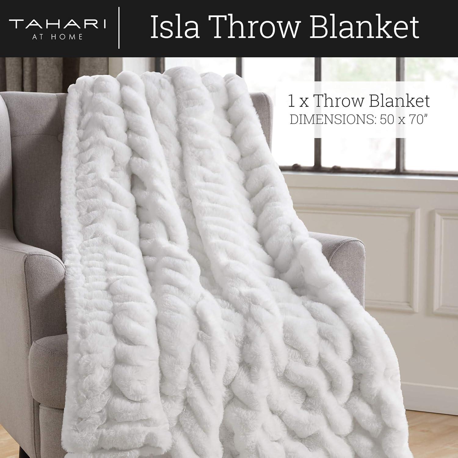 Tahari Home Isla Faux Fur Throw