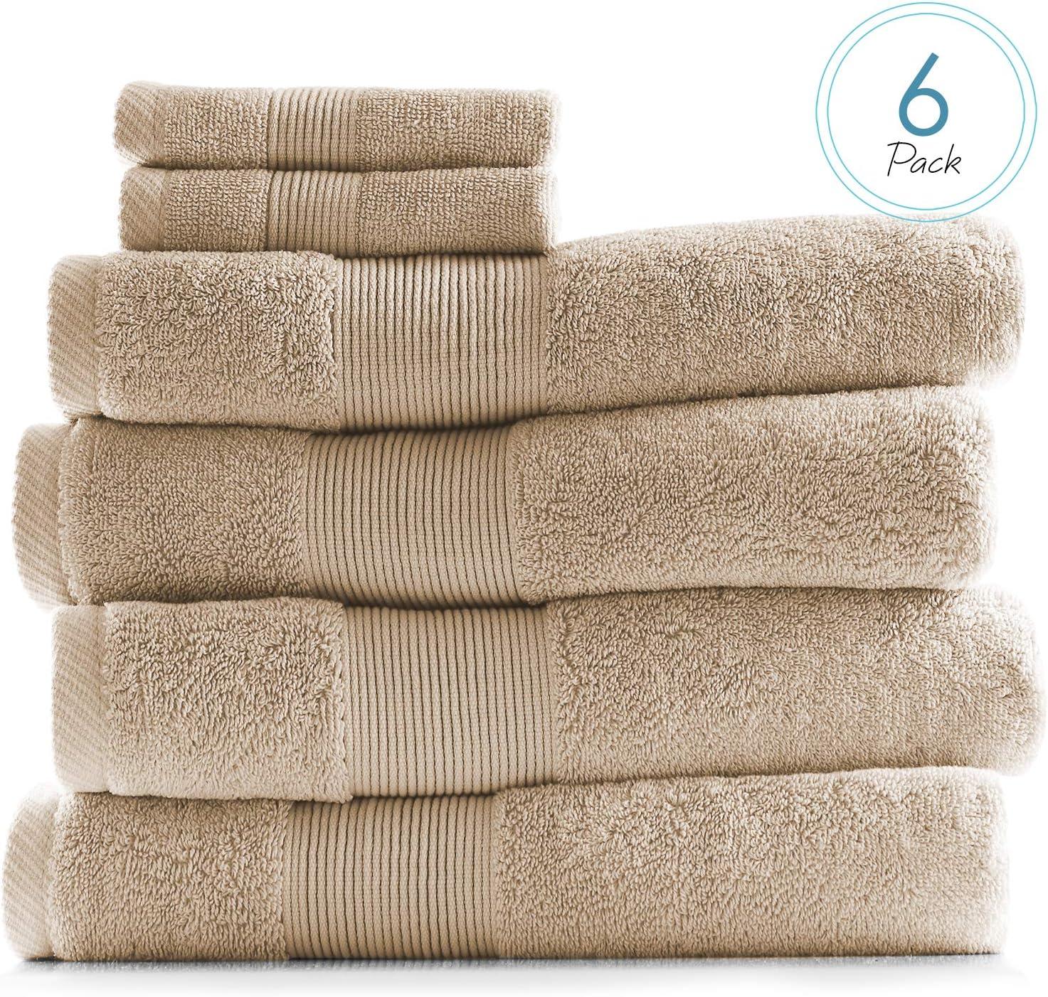 Hearth & Harbor 100% Cotton Towel Sets for Body and Face