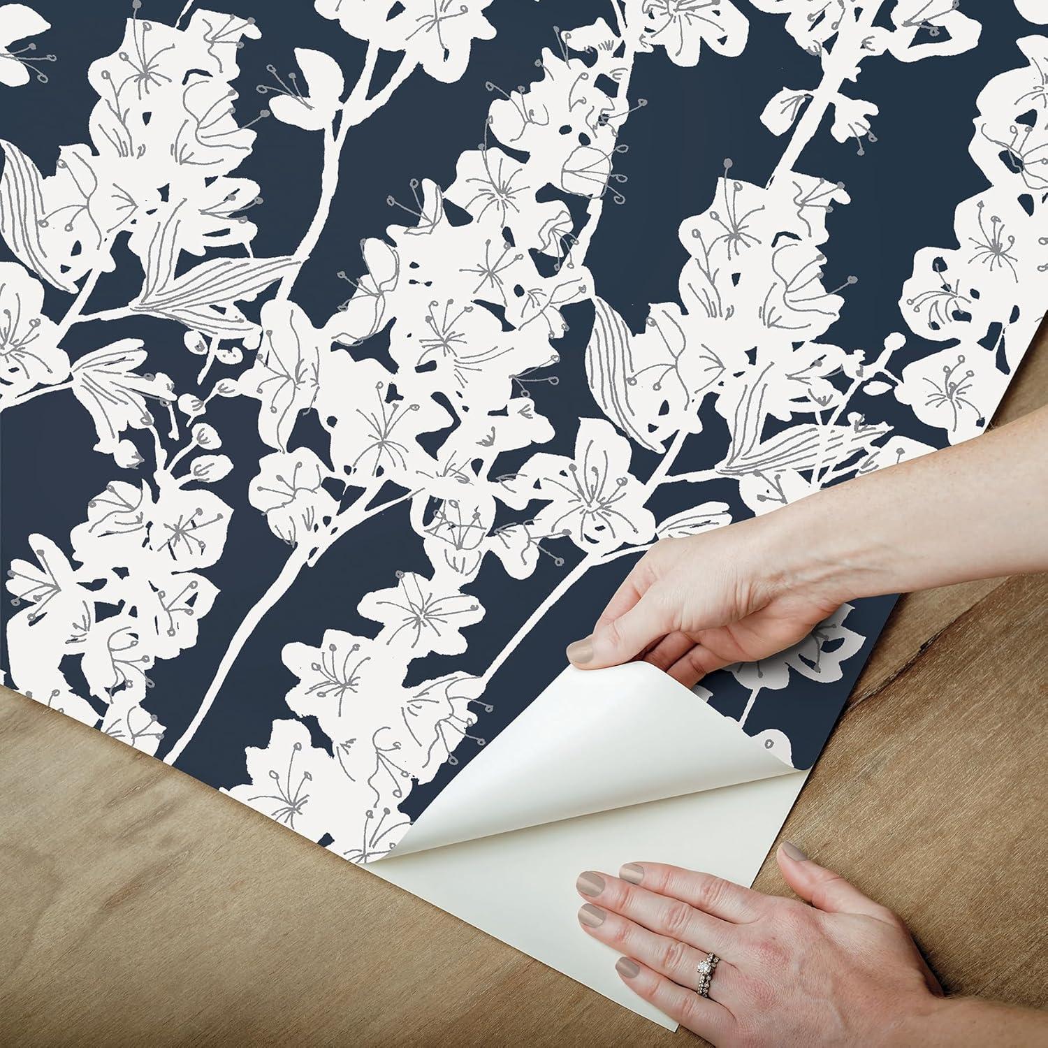 Larkspur 18' L x 20.5" W Peel and Stick Wallpaper Roll