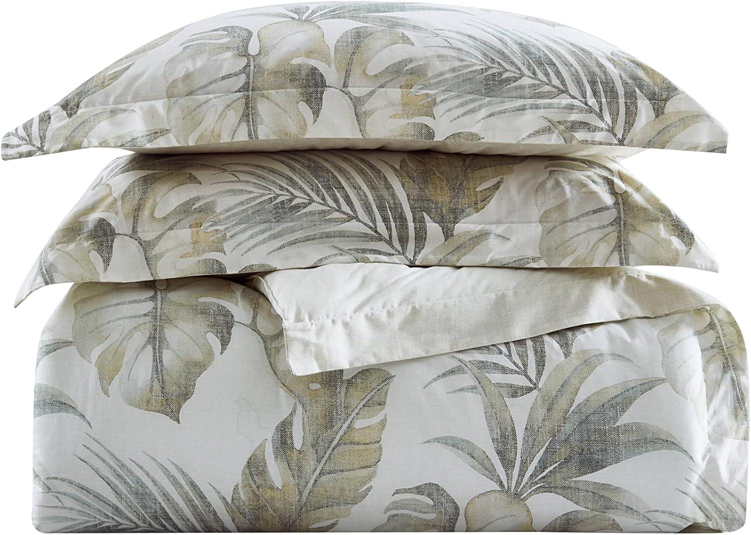 Tommy Bahama Home Tommy Bahama Waimea Bay Green Cotton Reversible Comforter Set
