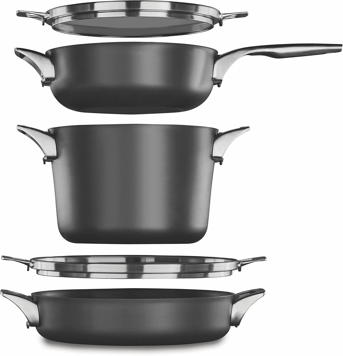 Calphalon Premier Space Saving Nonstick Supper Club Cookware Set