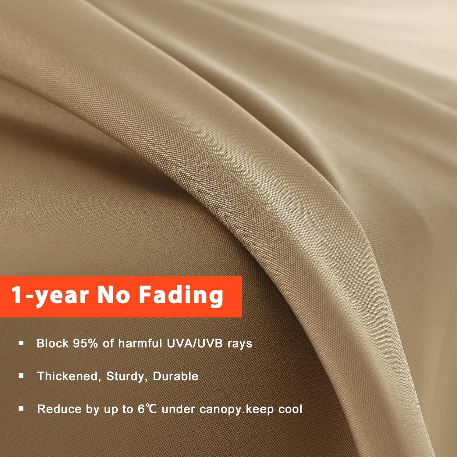 Replacement 9ft Umbrella Canopy - Fits 8-Rib Frames, Creamy White