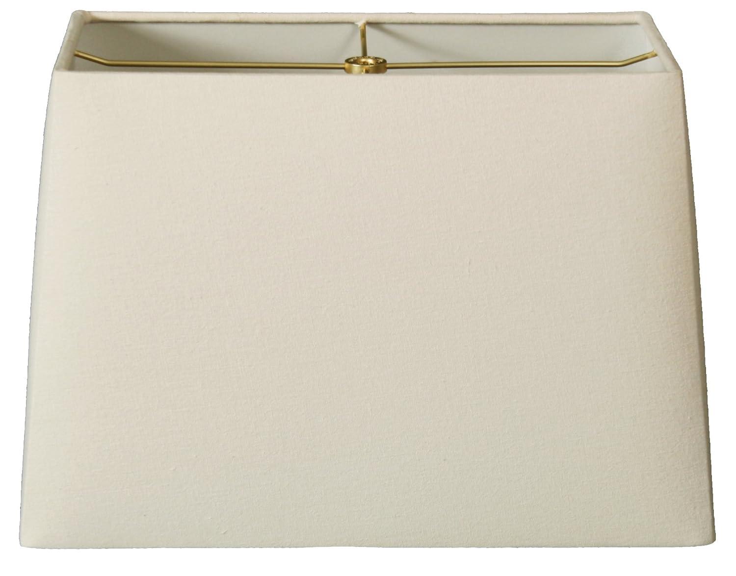 Royal Designs, Inc. Rectangle Hardback Lamp Shade, HB-613-12LNEG, Linen Eggshell, (5 x 10) x (8 x 12) x 9.5