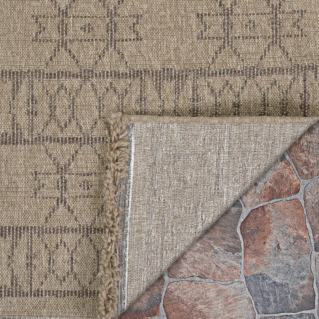 Couristan Naturalistic Adobe Indoor/ Outdoor Area Rug, Natural-Brown, 6'6" x 9'