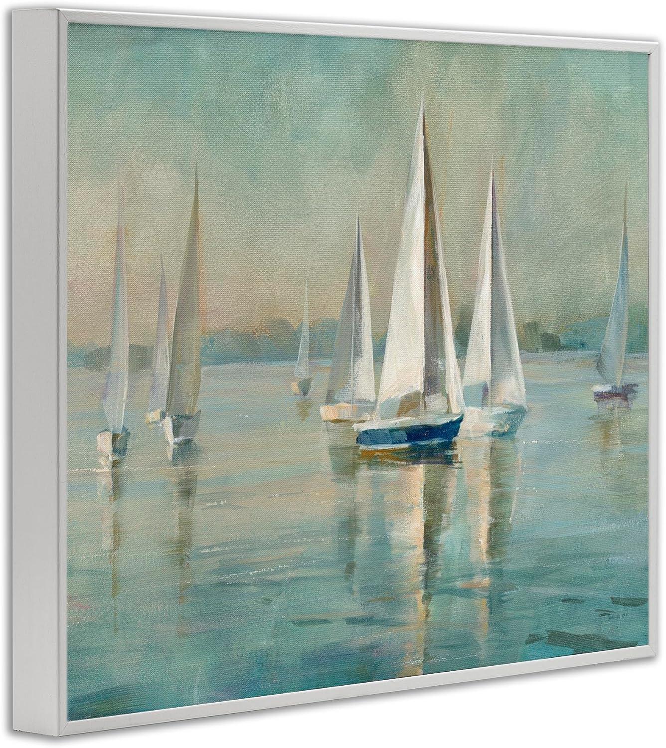 Stupell Industries Traditional Sailboats Water Lake Relaxed Nautical Painting