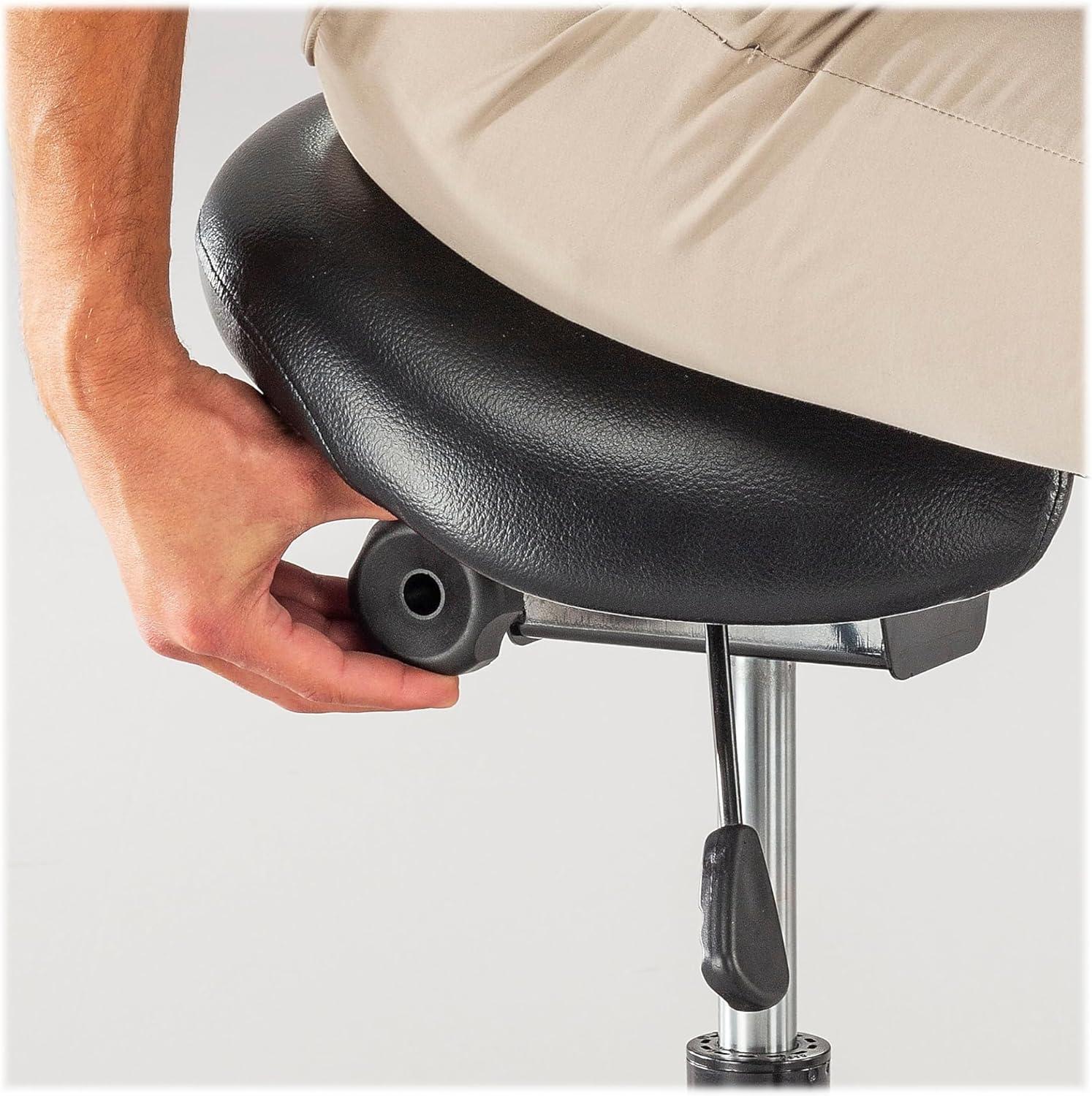 Safco Products Saddle Seat Lab Stool 3438BL Black Vinyl