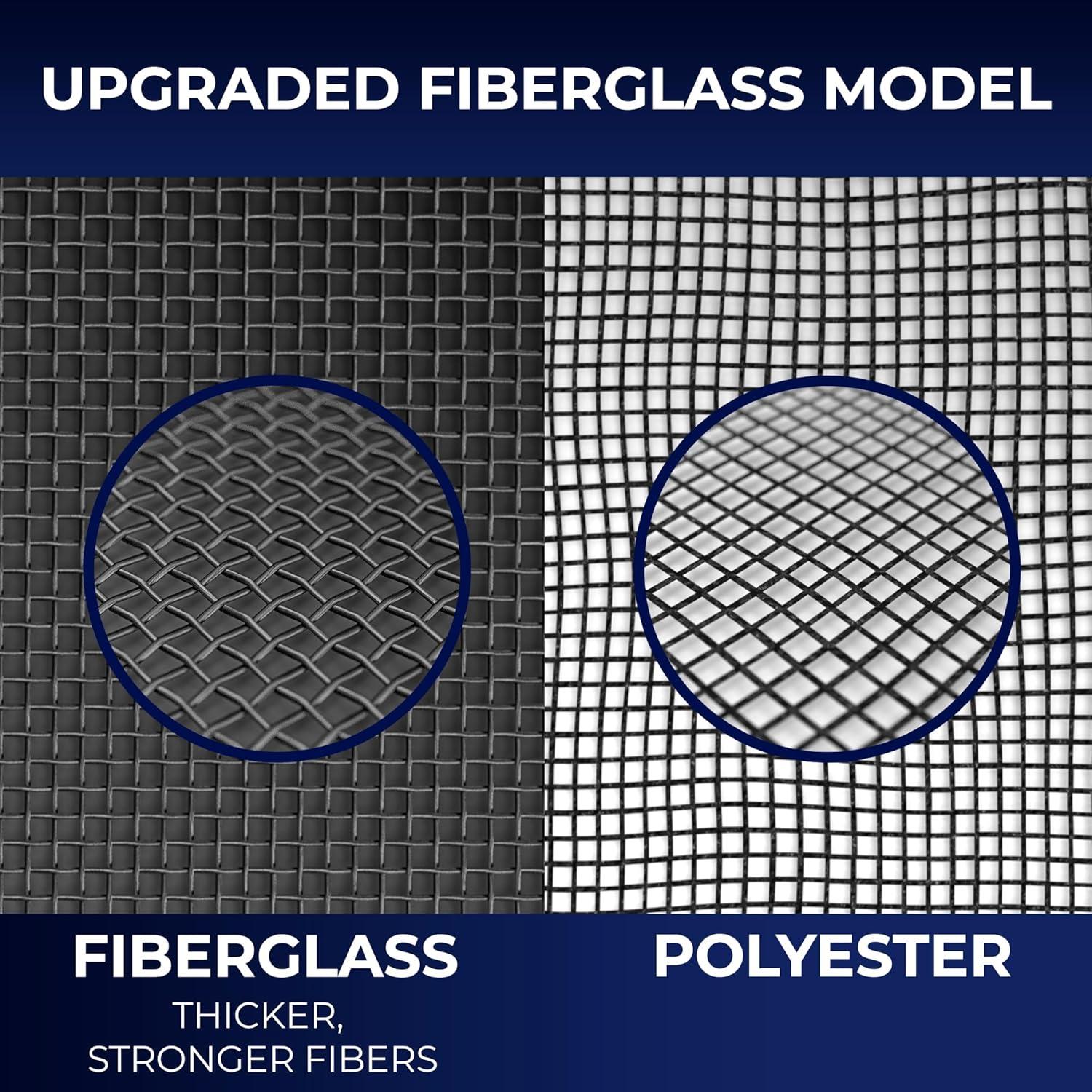 Easy Install Upgraded Magnetic Screen Door Mesh 38”x82” – Strong Magnets, Pet Tested, Keeps Bugs Out