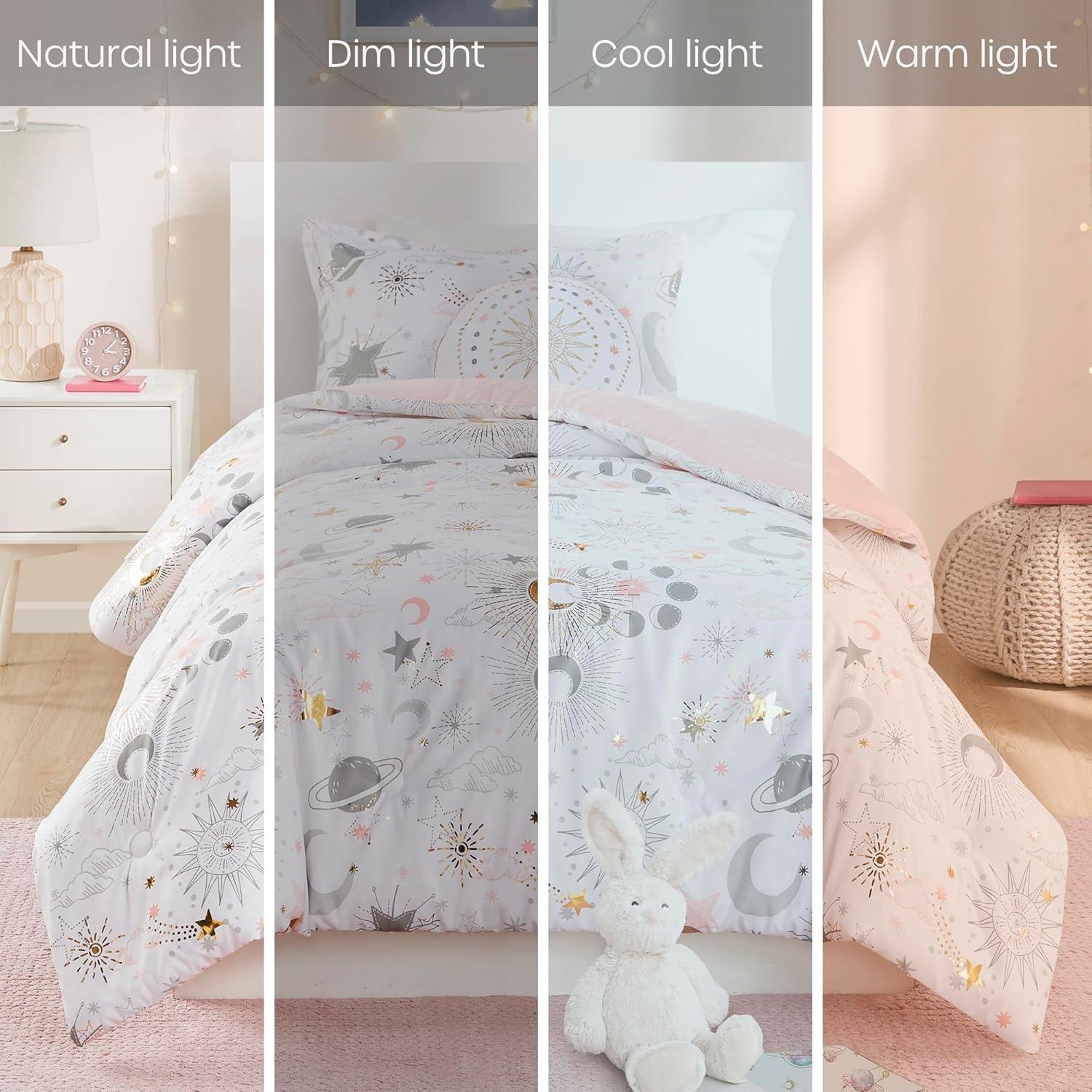 Intelligent Design Kids Celia Starry Sky Metallic Print Comforter Set
