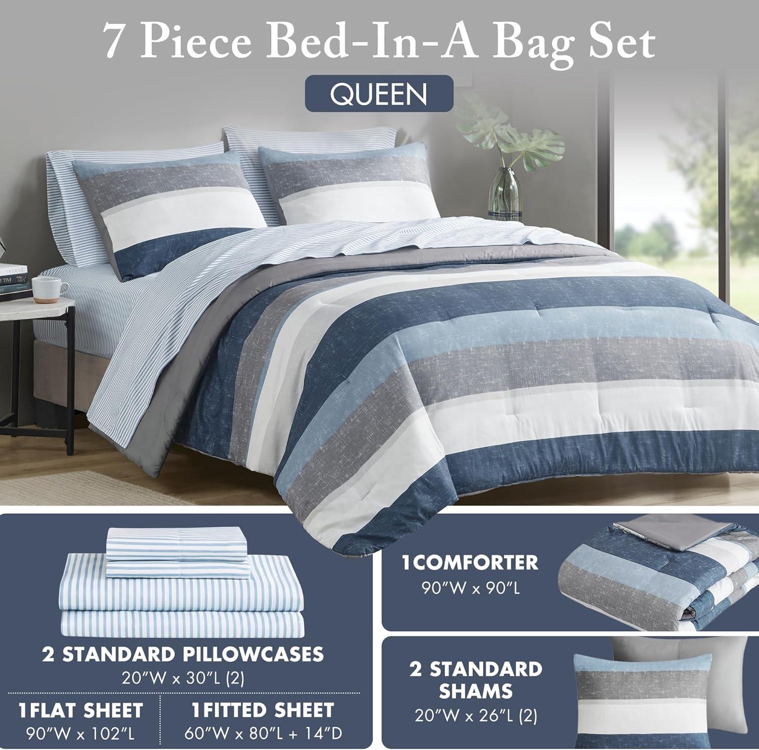 Madison Park Essentials Jaxon Comforter Set with Bed Sheets