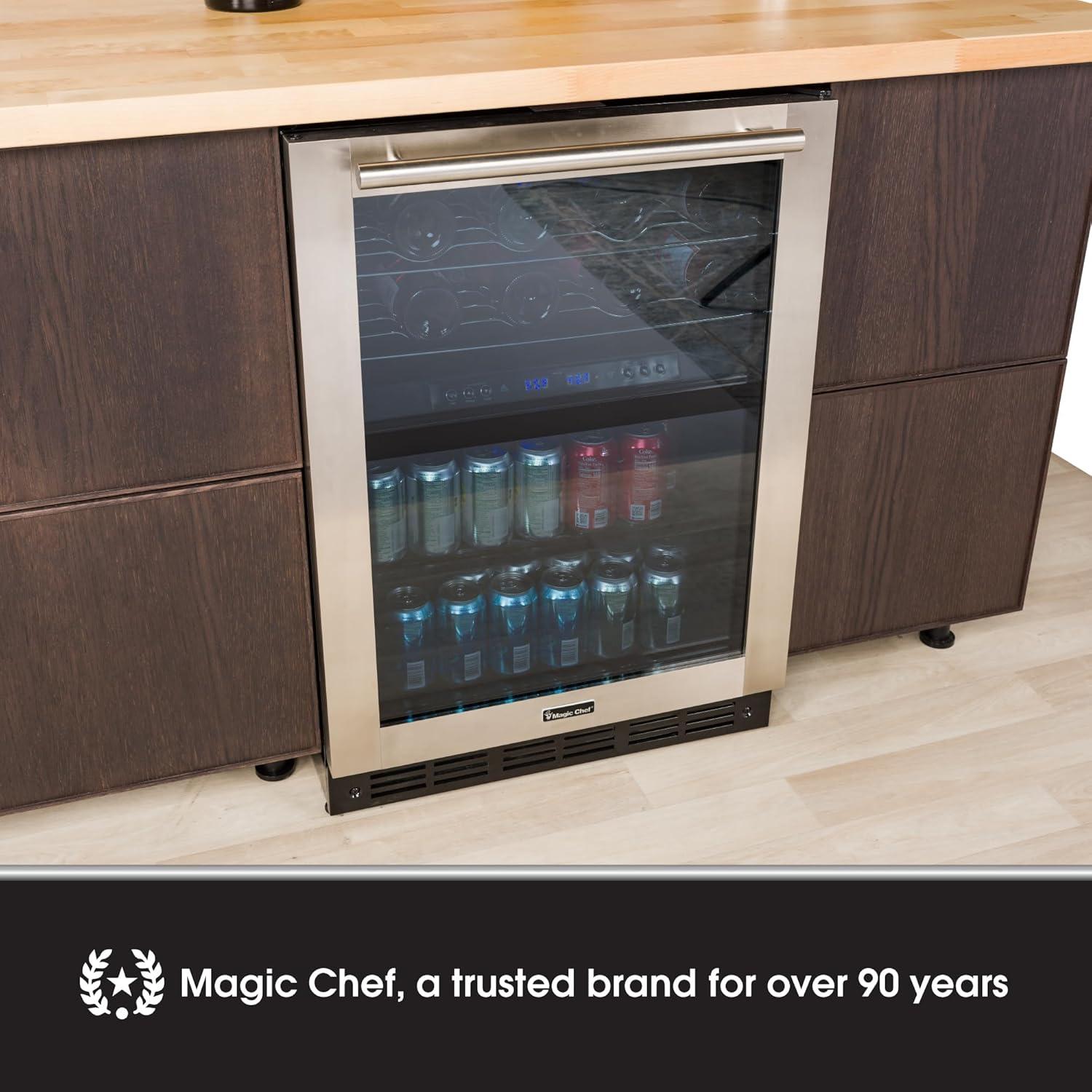 Magic Chef Magic Chef Dual Zone 23.4'' 44 Bottle with Reversible Door