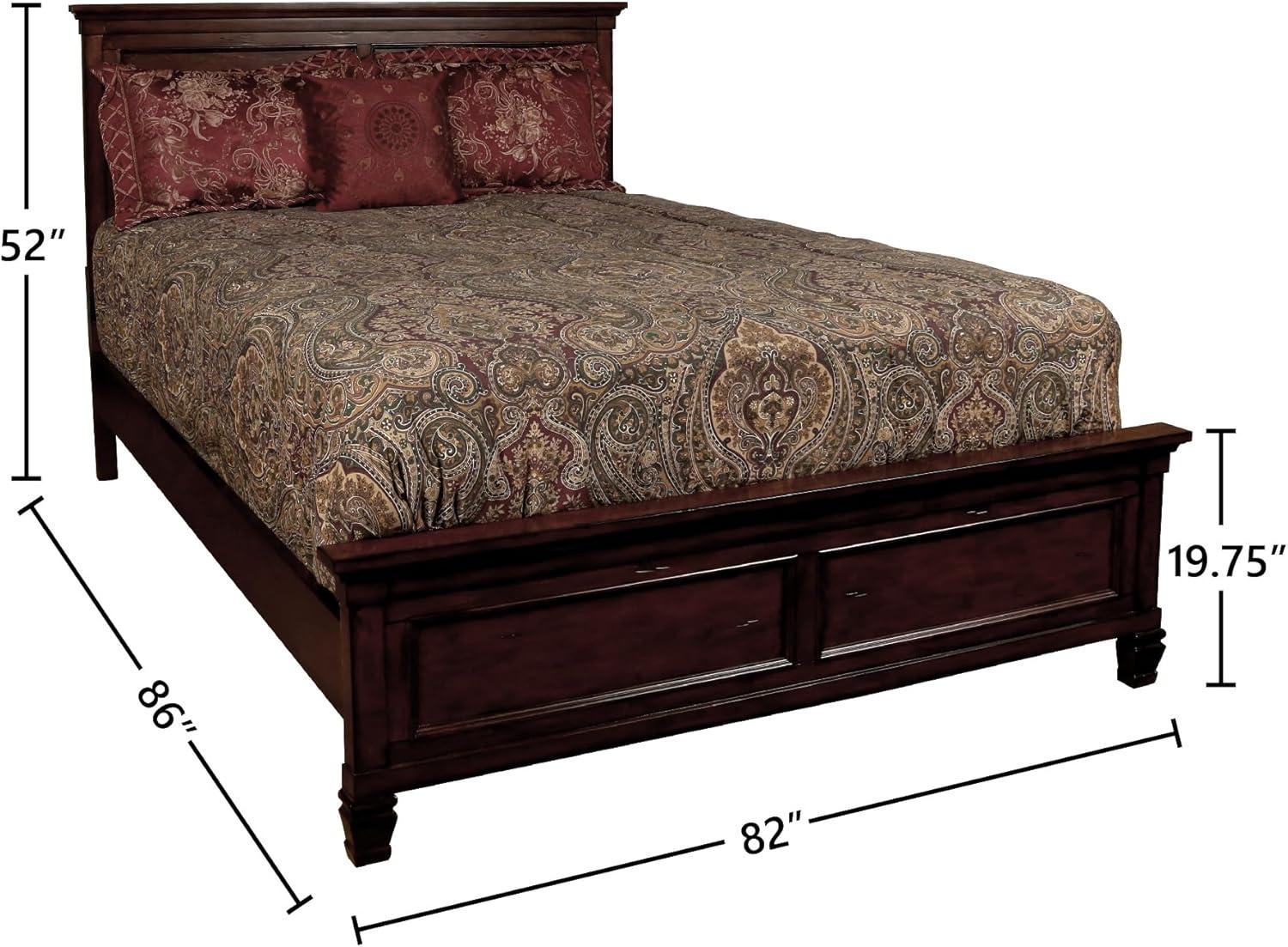 New Classic Furniture Tamarack Contemporary Solid Wood 4/6 Full Bed in Cherry