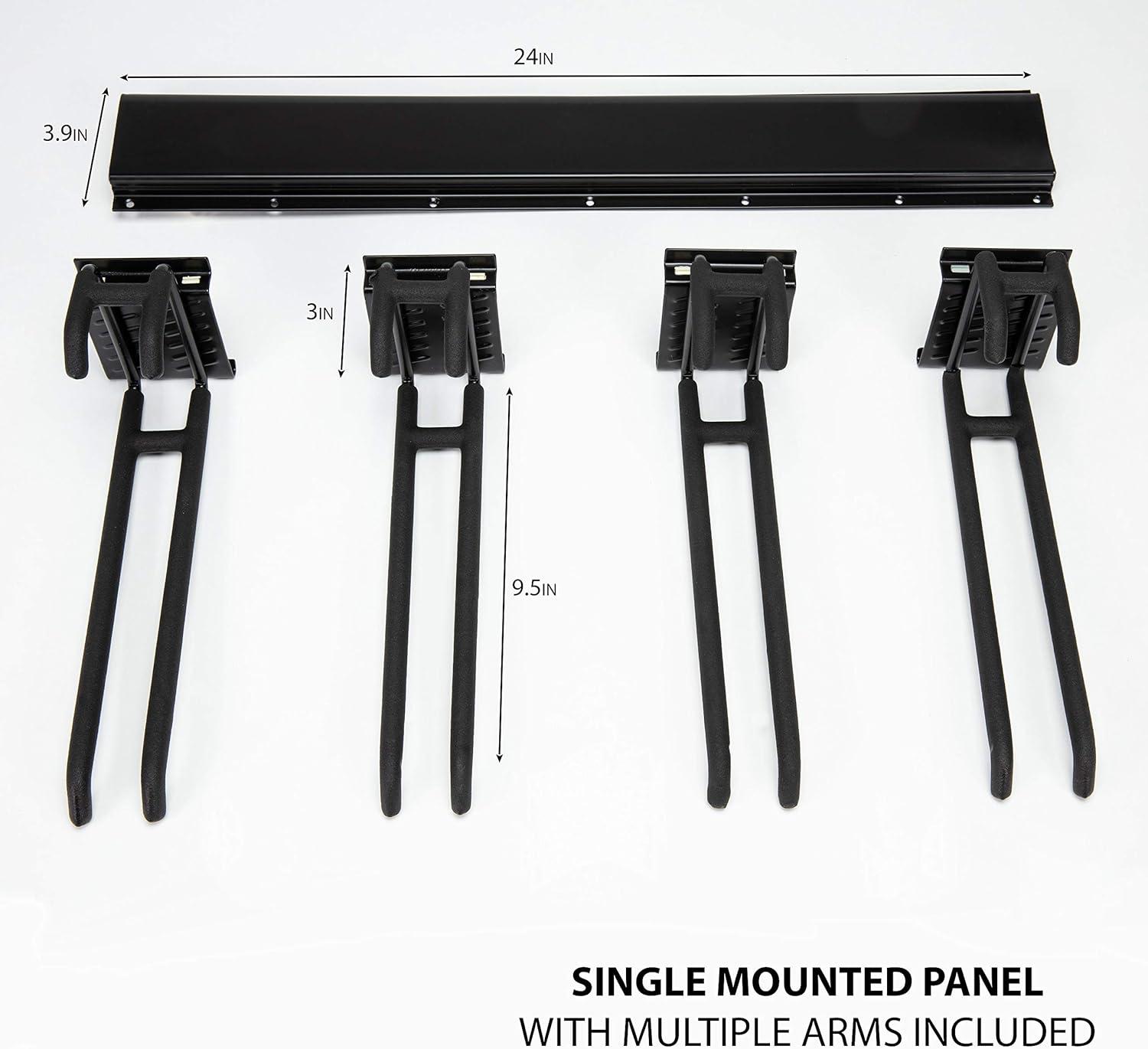 RaxGo Ski Rack, Ski Wall Mount Holds 4 Pairs of Skis & Skiing Poles or Snowboard, for Home & Garage