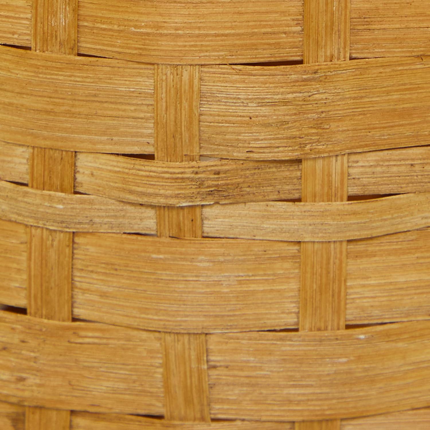 Studio 350 Intricately Woven Tall Bamboo Wood Floor Vase - White or Brown Brown - 9"W, 39"H