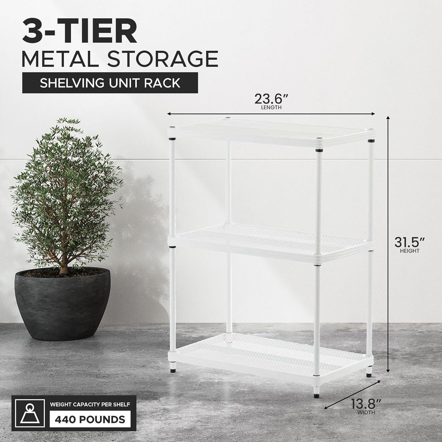 MeshWorks 23.6'' W Steel Height -Adjustable Shelving Unit
