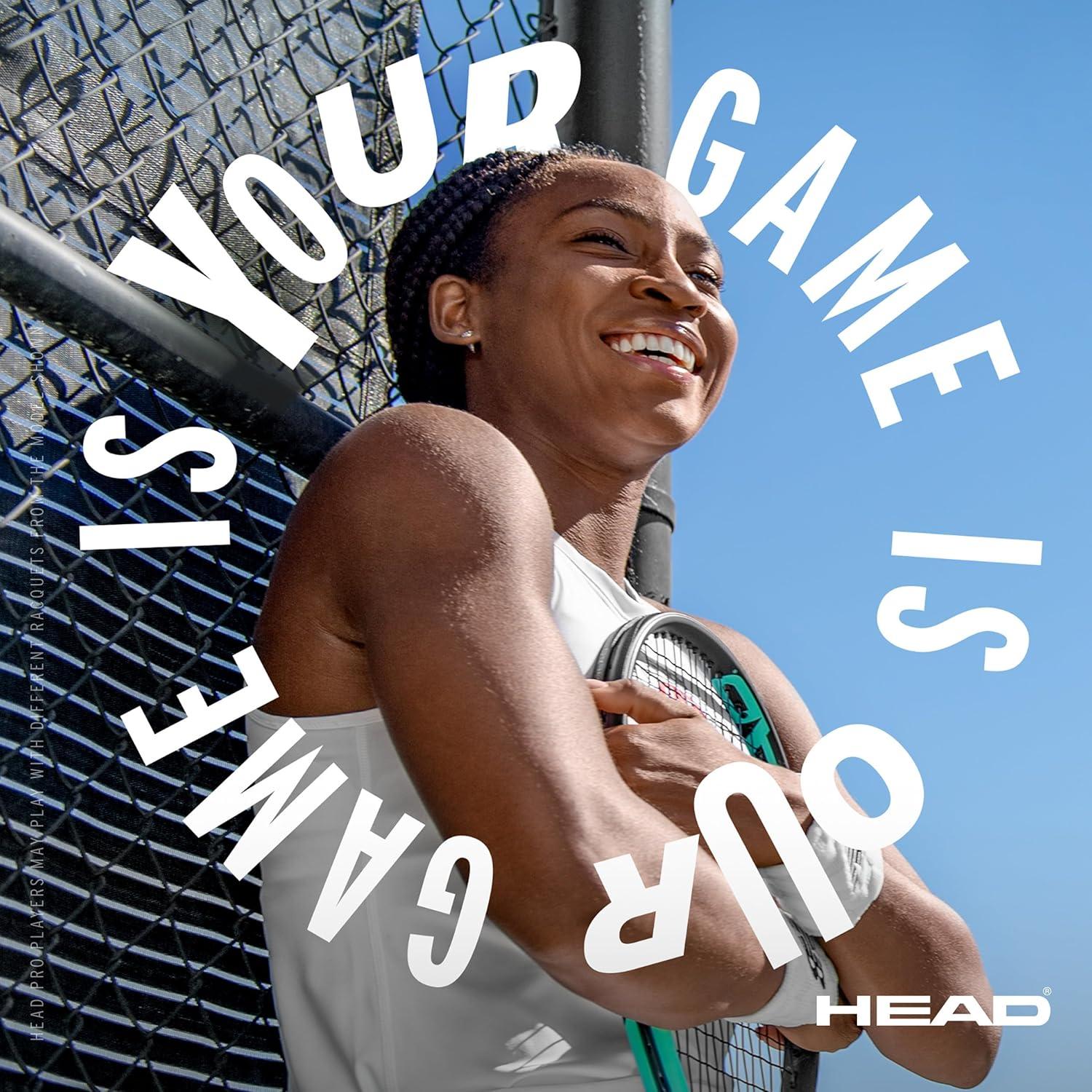 HEAD Geo Speed Adult Tennis Racquet, Pre-Strung, Black/White, 10.4 oz. Weight, 105 Sq. in. Racquet Head Size