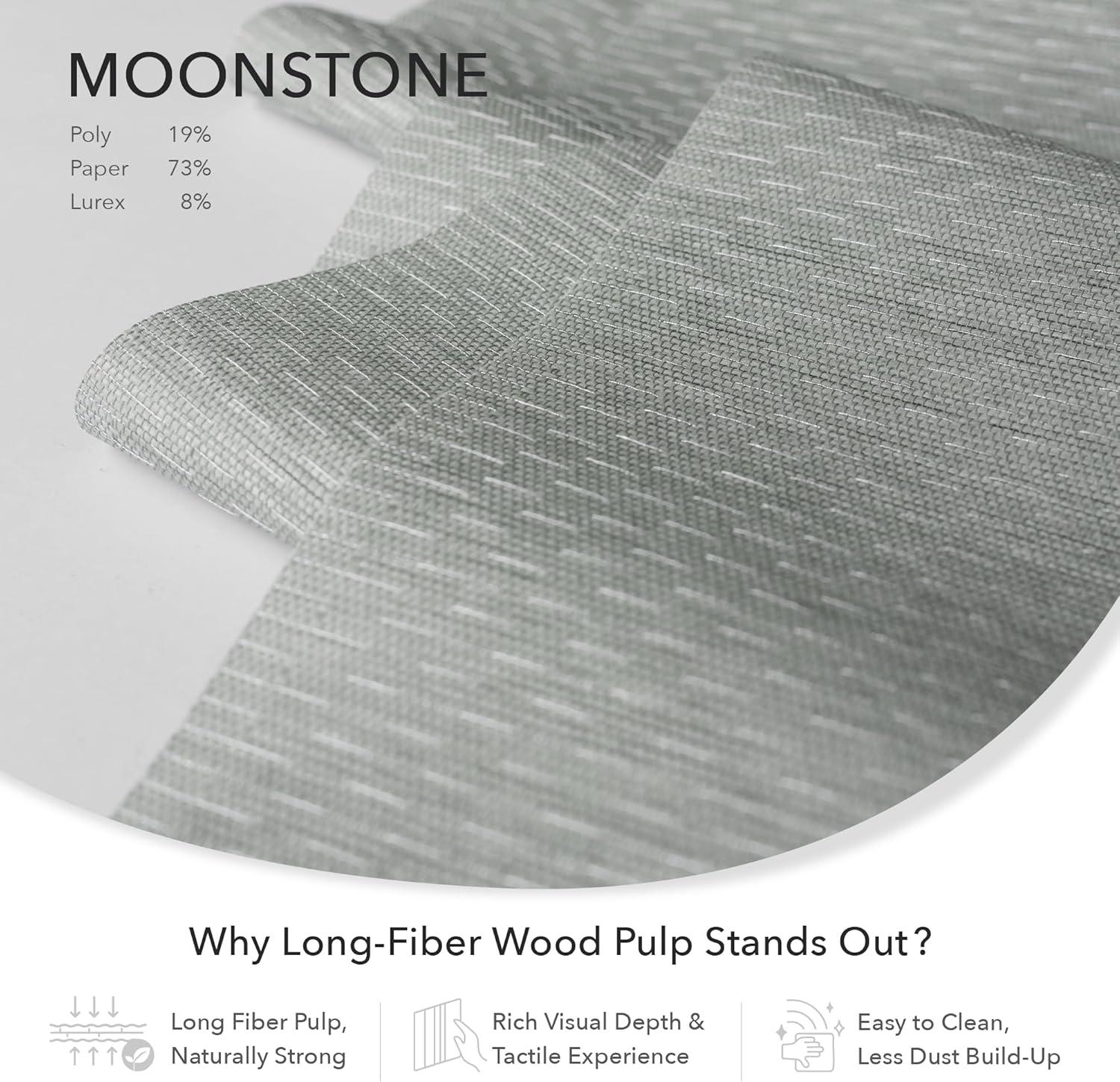 GoDear Design Adjustable Sliding Panel Track Blind 45.8"- 86" W x 96" H, Vertical Blinds, Semi-sheer, Moonstone