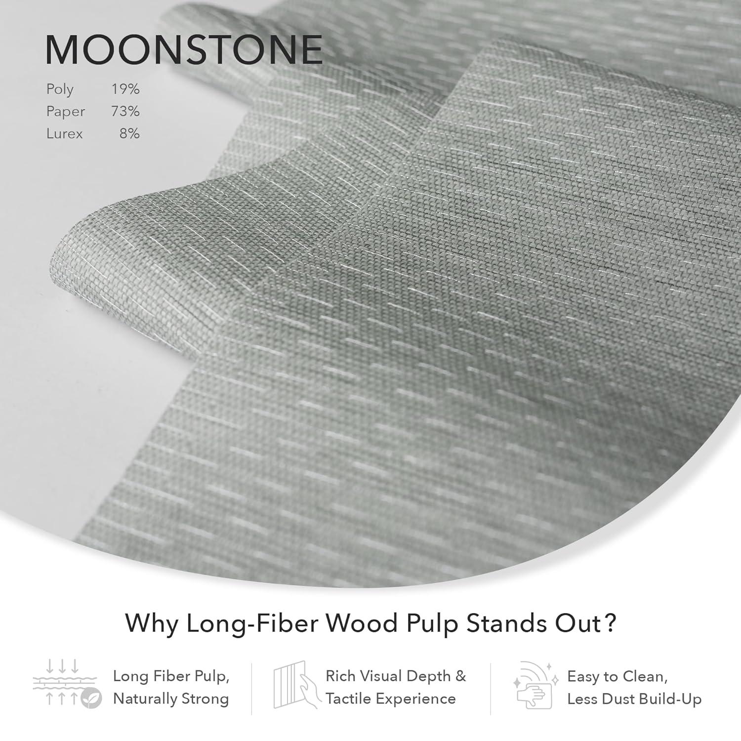 GoDear Design Adjustable Sliding Panel Track Blind 45.8"- 86" W x 96" H, Vertical Blinds, Semi-sheer, Moonstone