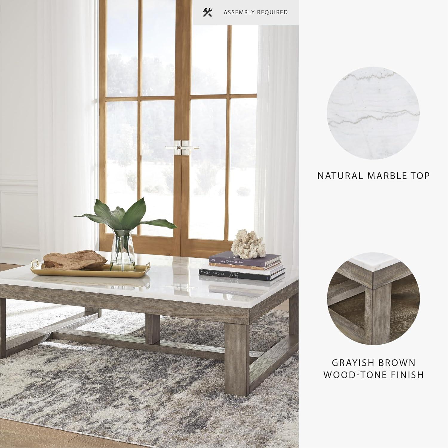 Signature Design by Ashley Loyaska Brown & Ivory Coffee Table