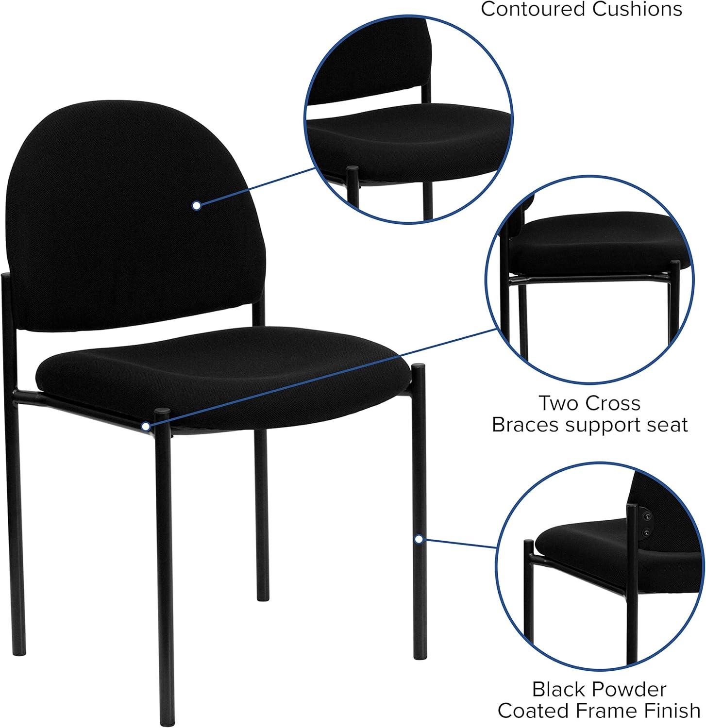 Prather Stackable Steel Ergonomic Side Reception Chair by Flash Furniture