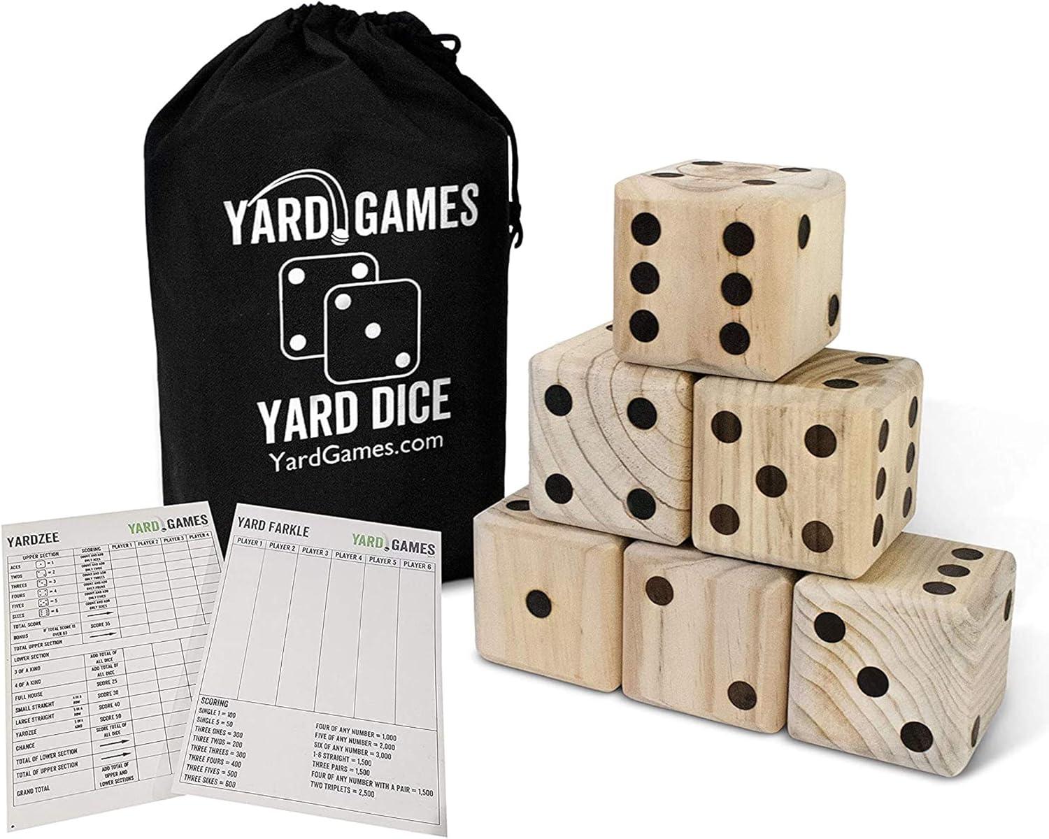 Oversized Wooden Yard Dice