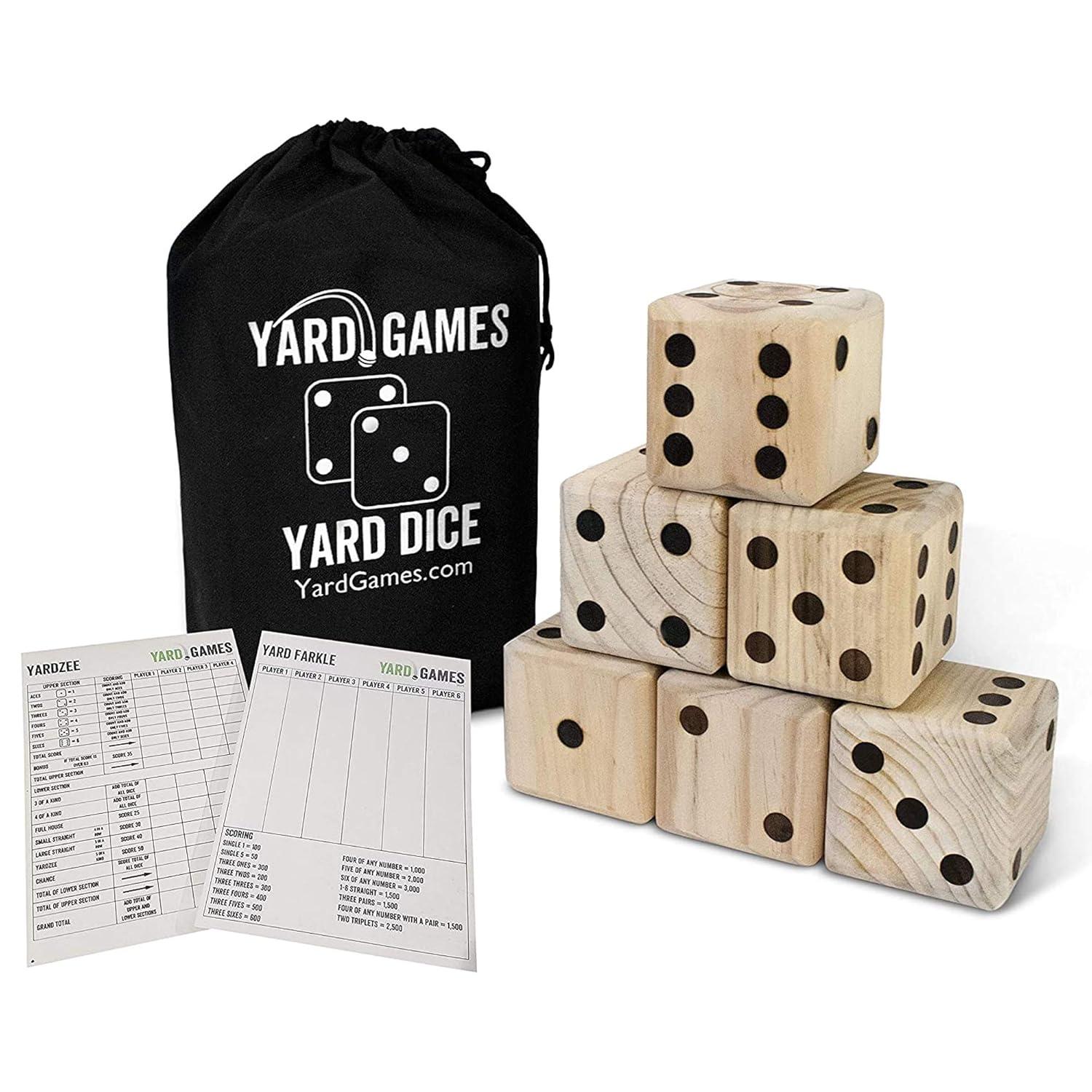 Oversized Wooden Yard Dice