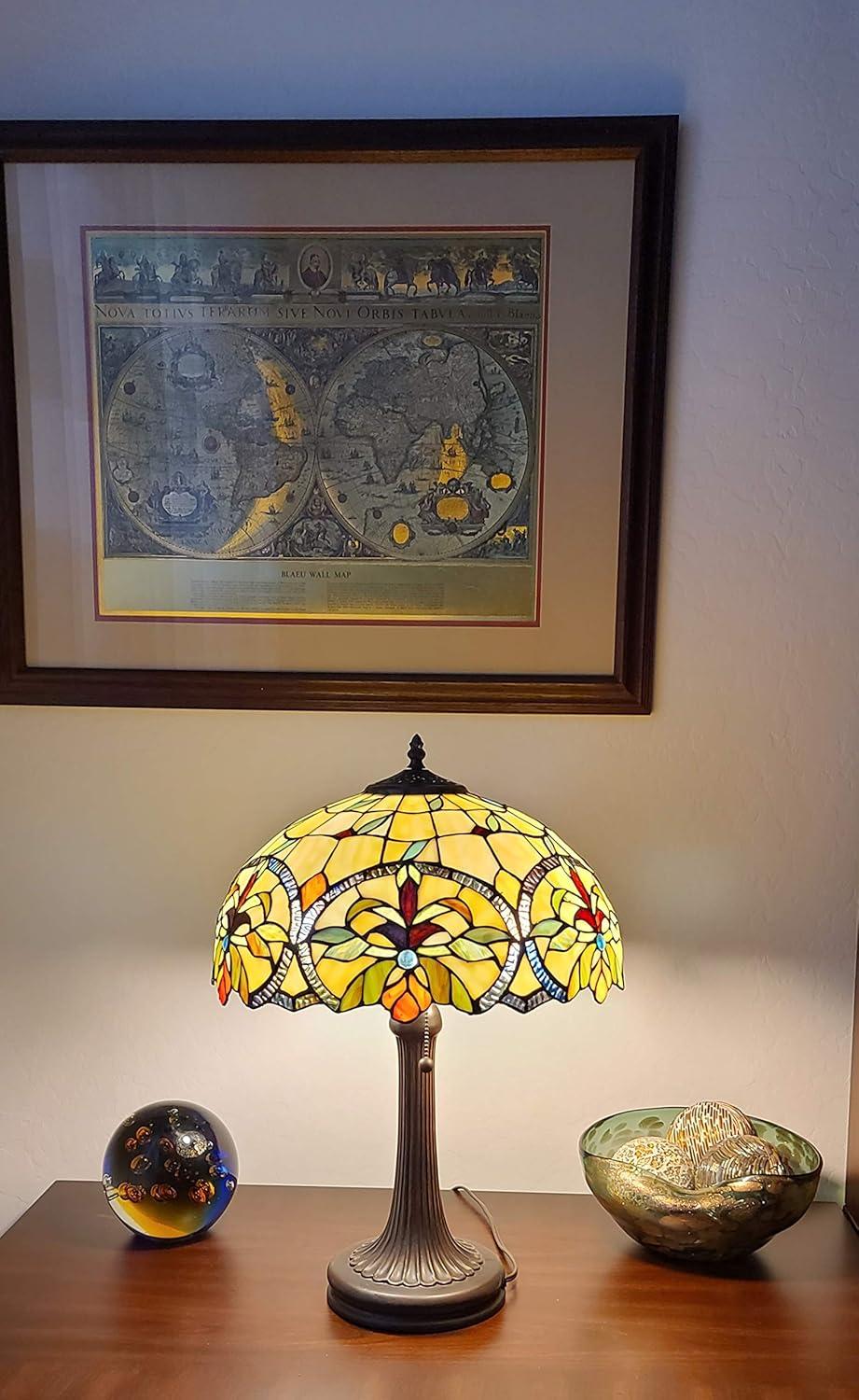 Amora Lighting Tiffany Style Multi-Color Table Lamp 23" Tall