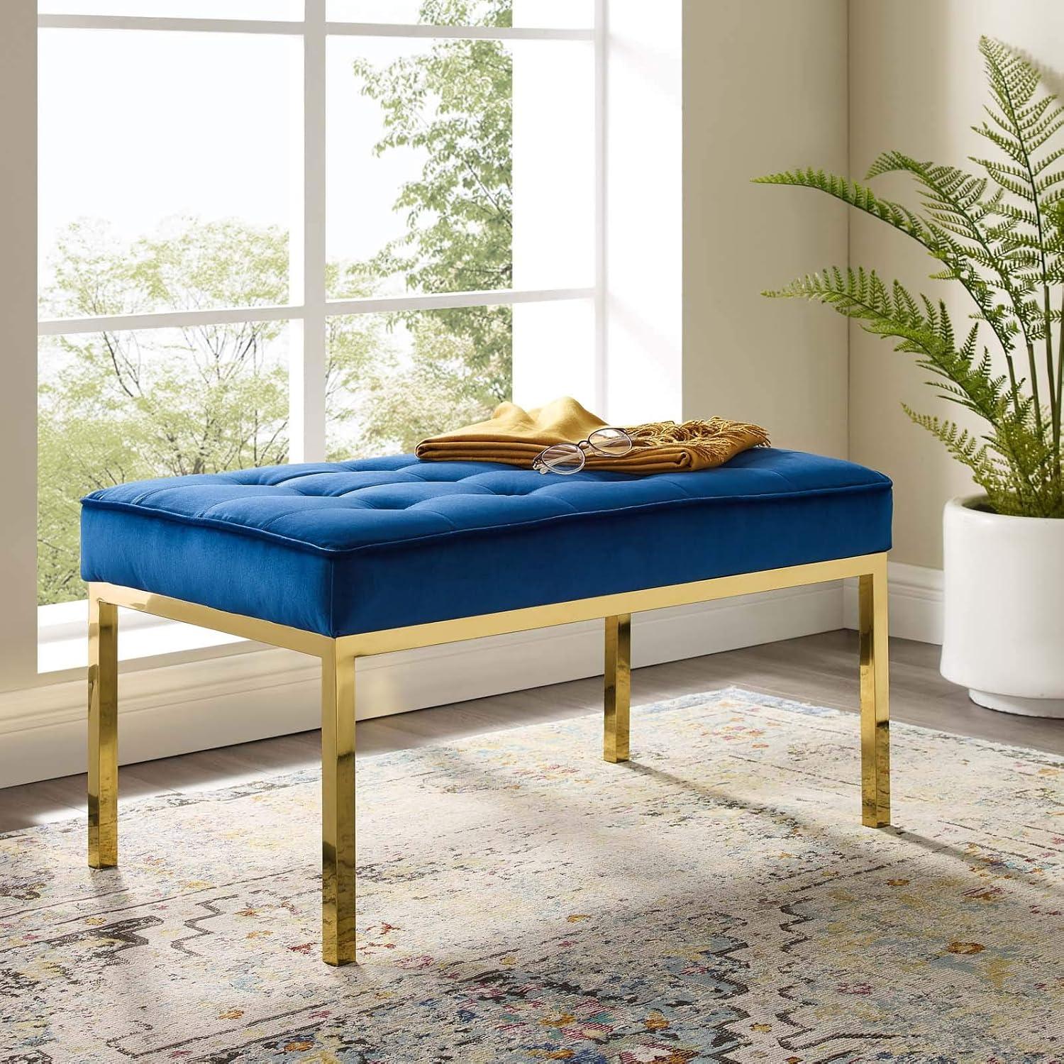 Modway Loft Tufted Vegan Leather Bench by Modway