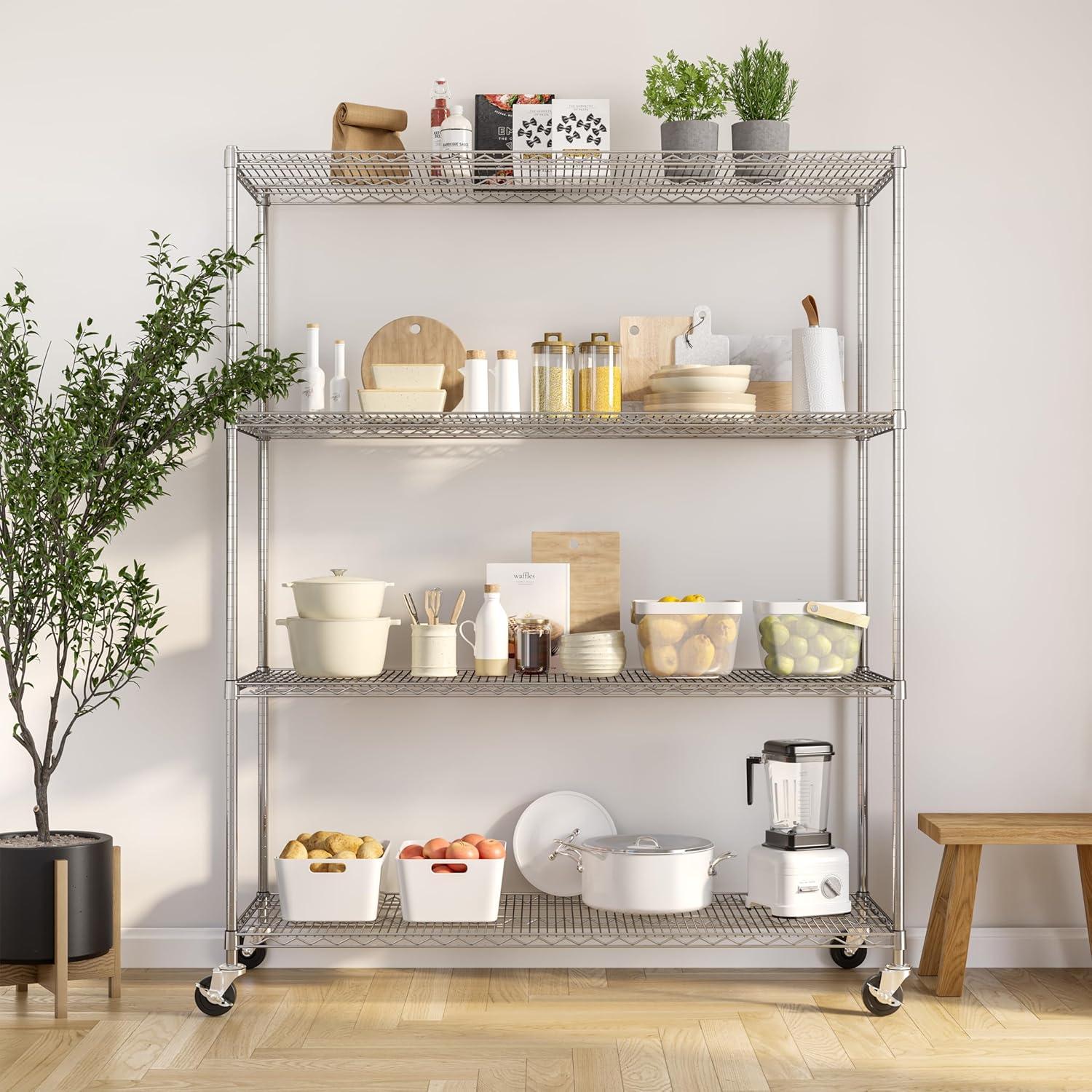 Wire Rolling Storage Cart