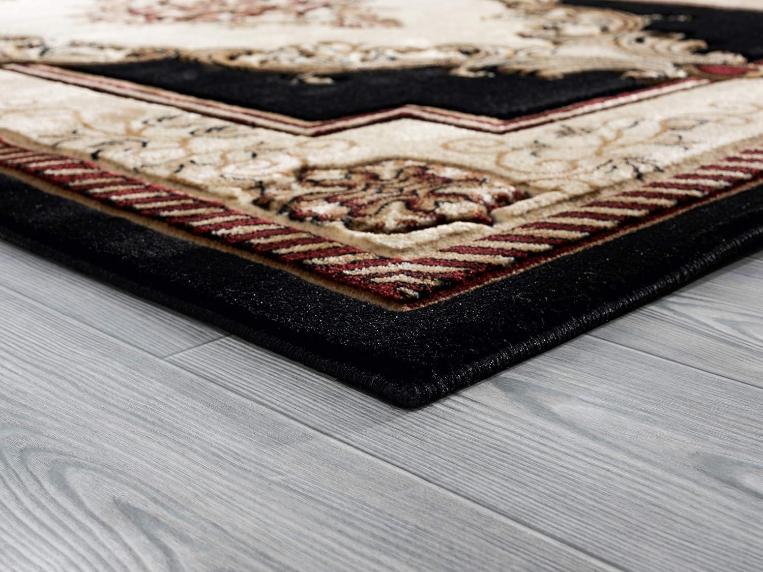 Designer Home Swan Area Rug 2050 10534 Fallon Burgundy Medallion Curls 1' 10" x 2' 8" Rectangle
