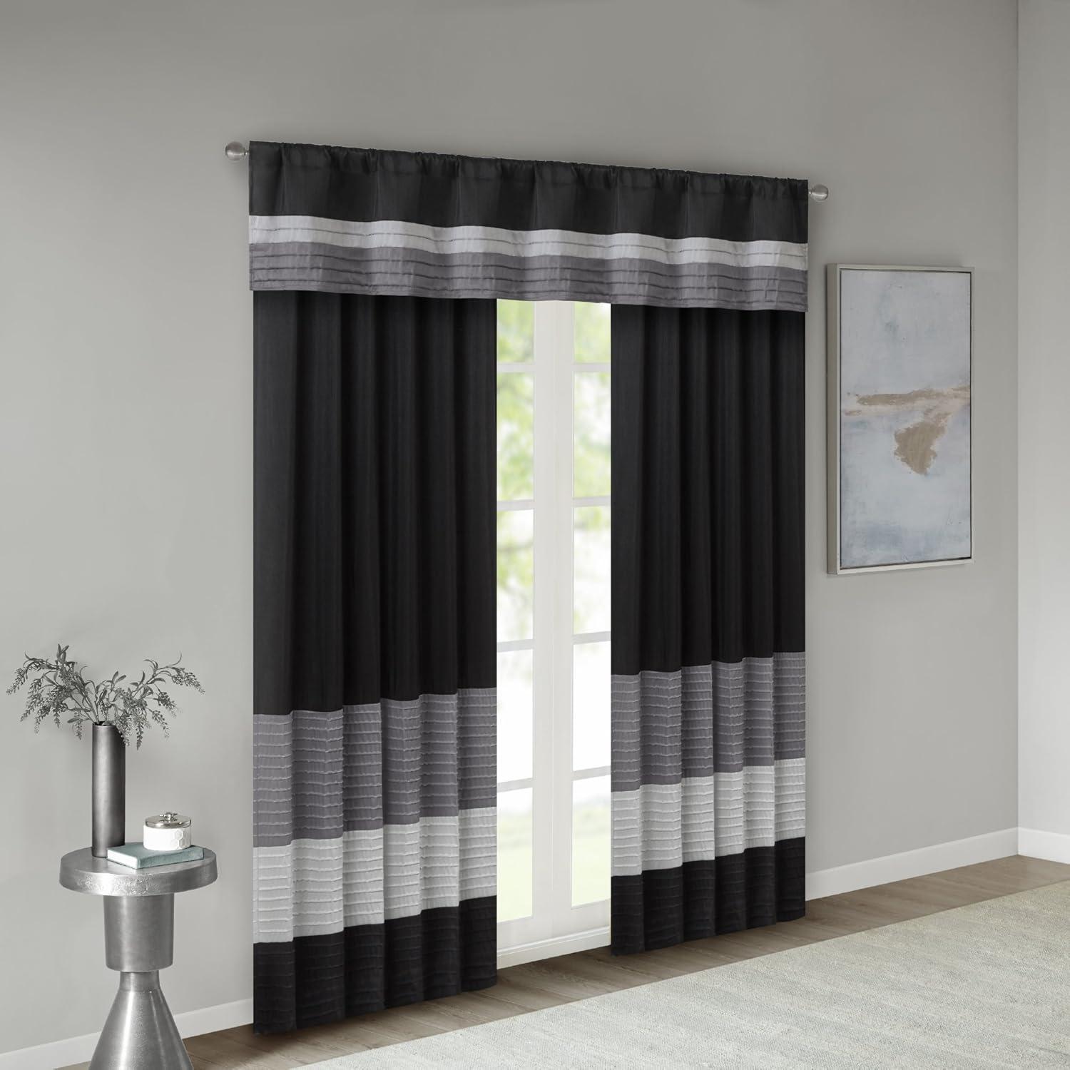 Madison Park Amherst Polyoni Pintuck Window Valance