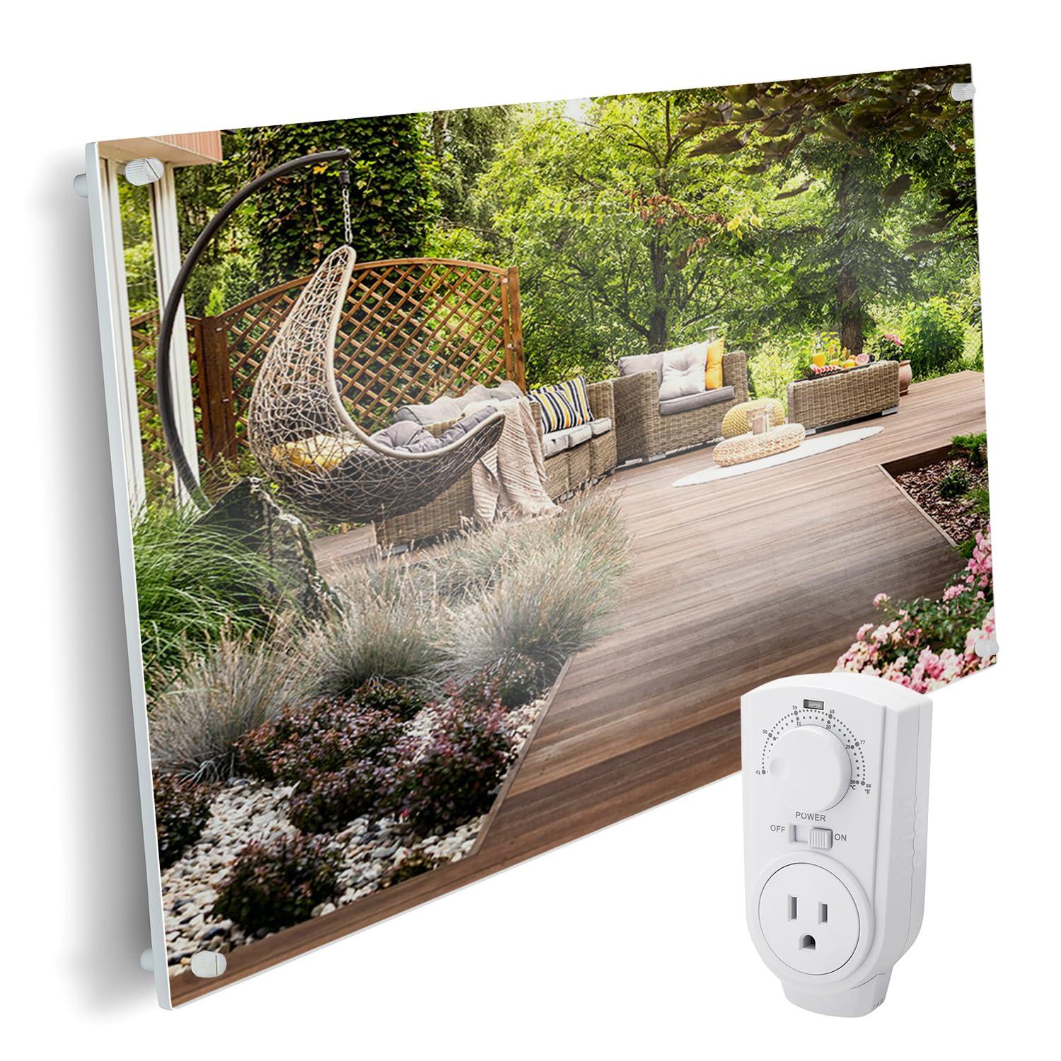 White Electric Wall Heater with Thermostat and Convection