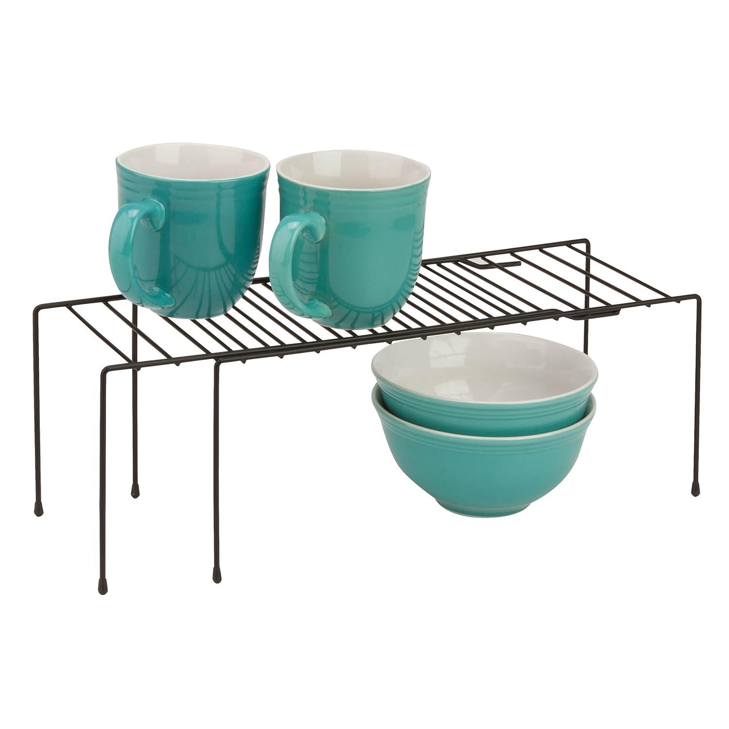 Honey-Can-Do Steel Expandable Kitchen Pantry Organizer Shelf, Black